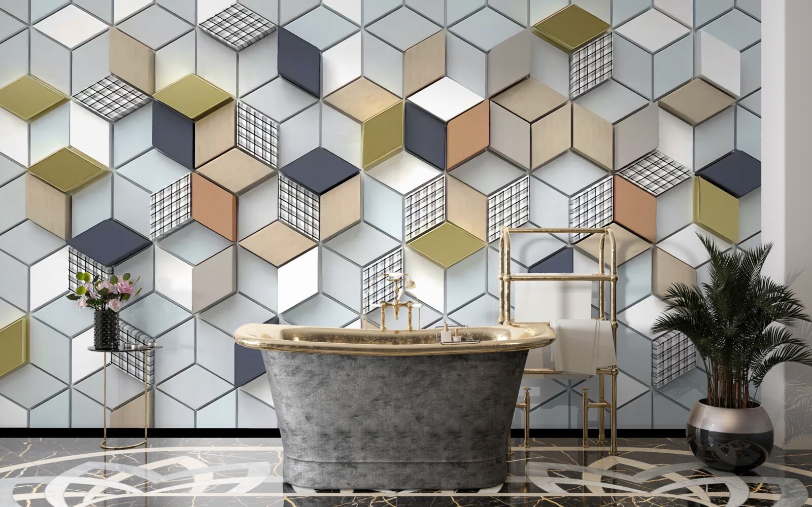 Fototapeta kubické objemové tvary