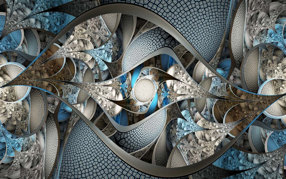 Fototapeta zloženie zakrivených čiar a farebných škvŕn