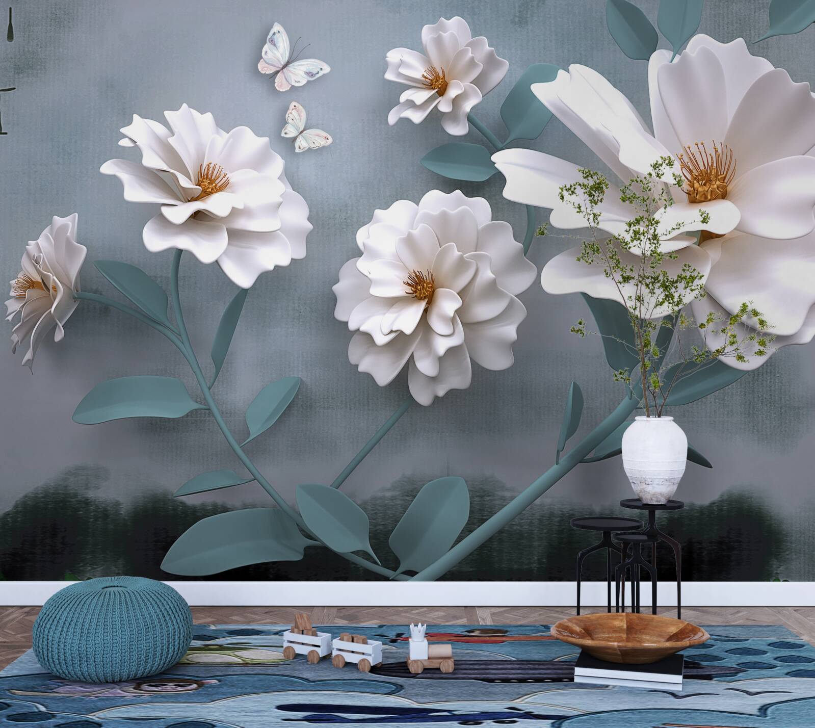 Fototapeta krásne veľké biele kvety