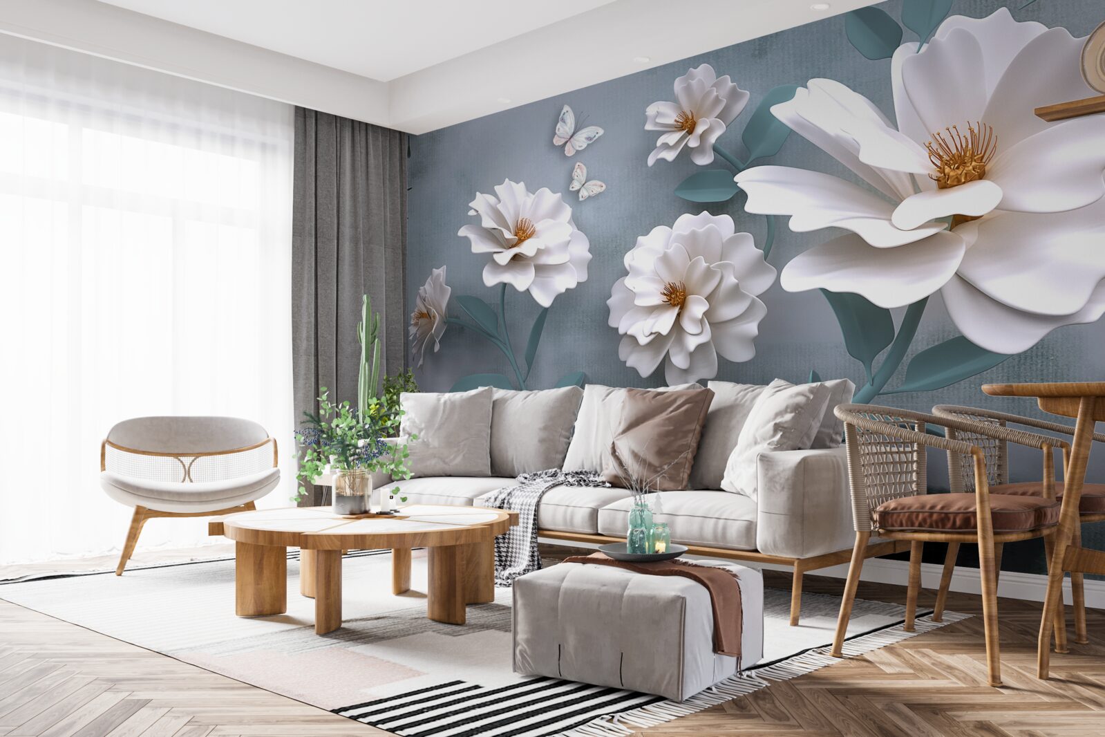 Fototapeta krásne veľké biele kvety