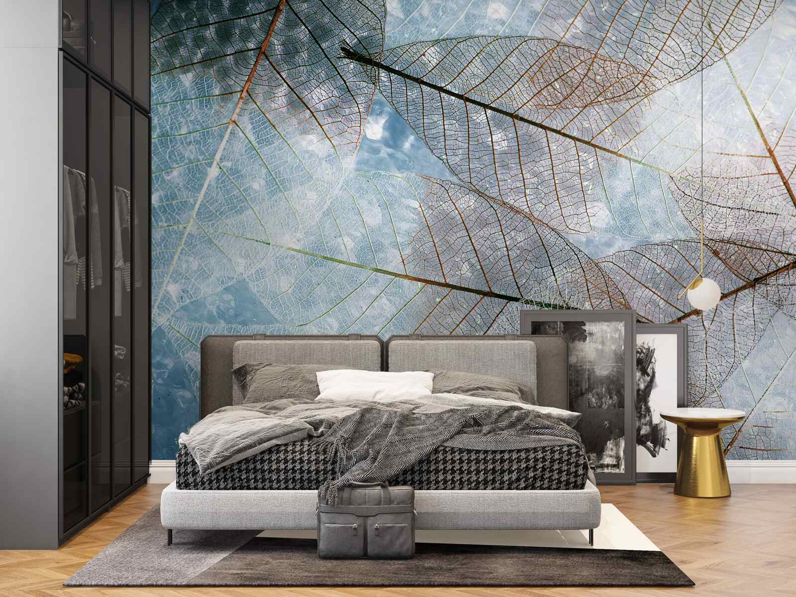 Fototapeta listy priehľadné proti oblohe