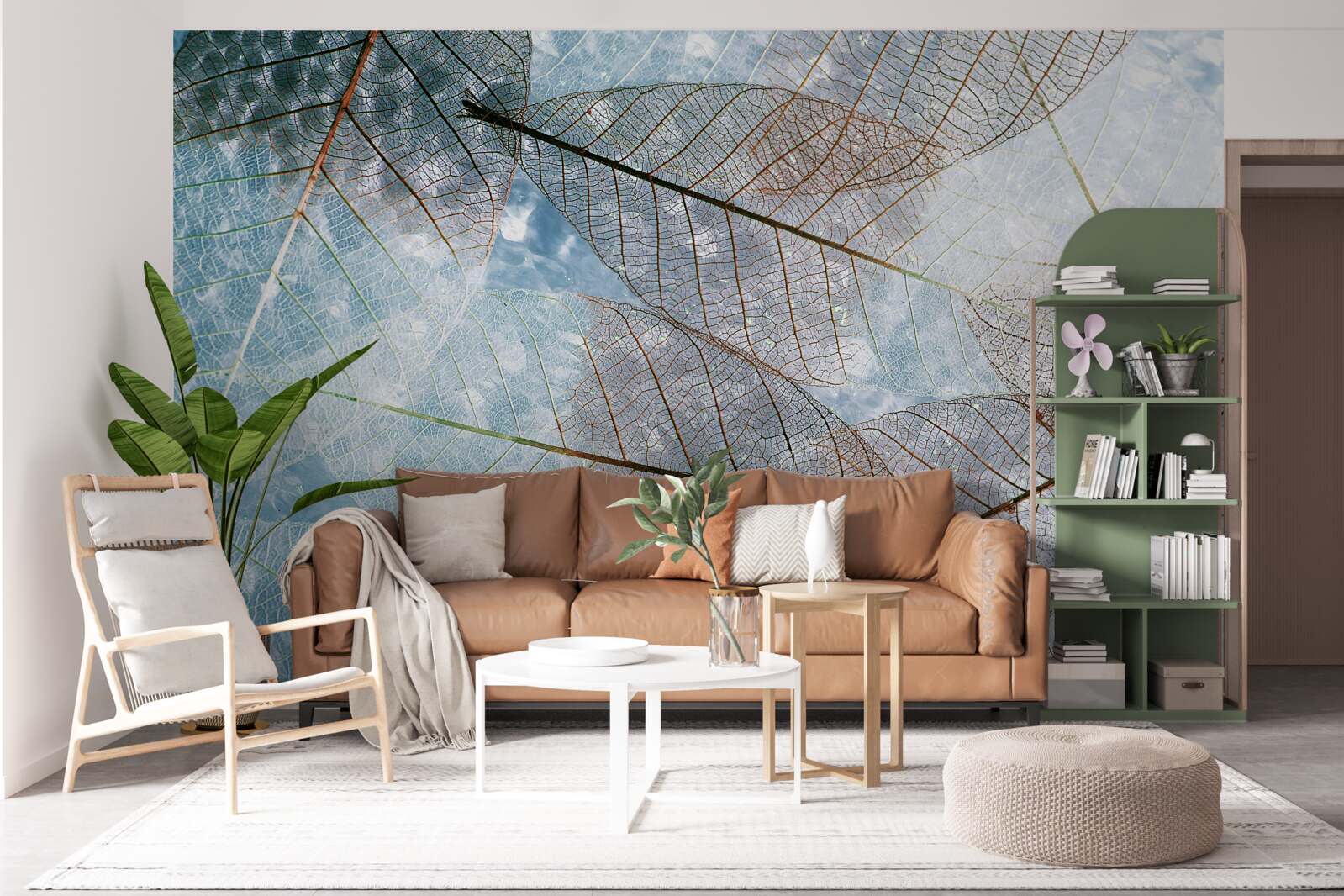 Fototapeta listy priehľadné proti oblohe