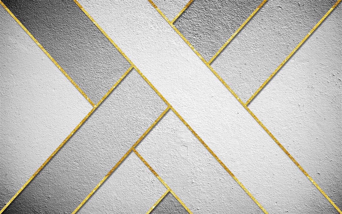 Fototapeta zlaté rovné čiary na sivom pozadí