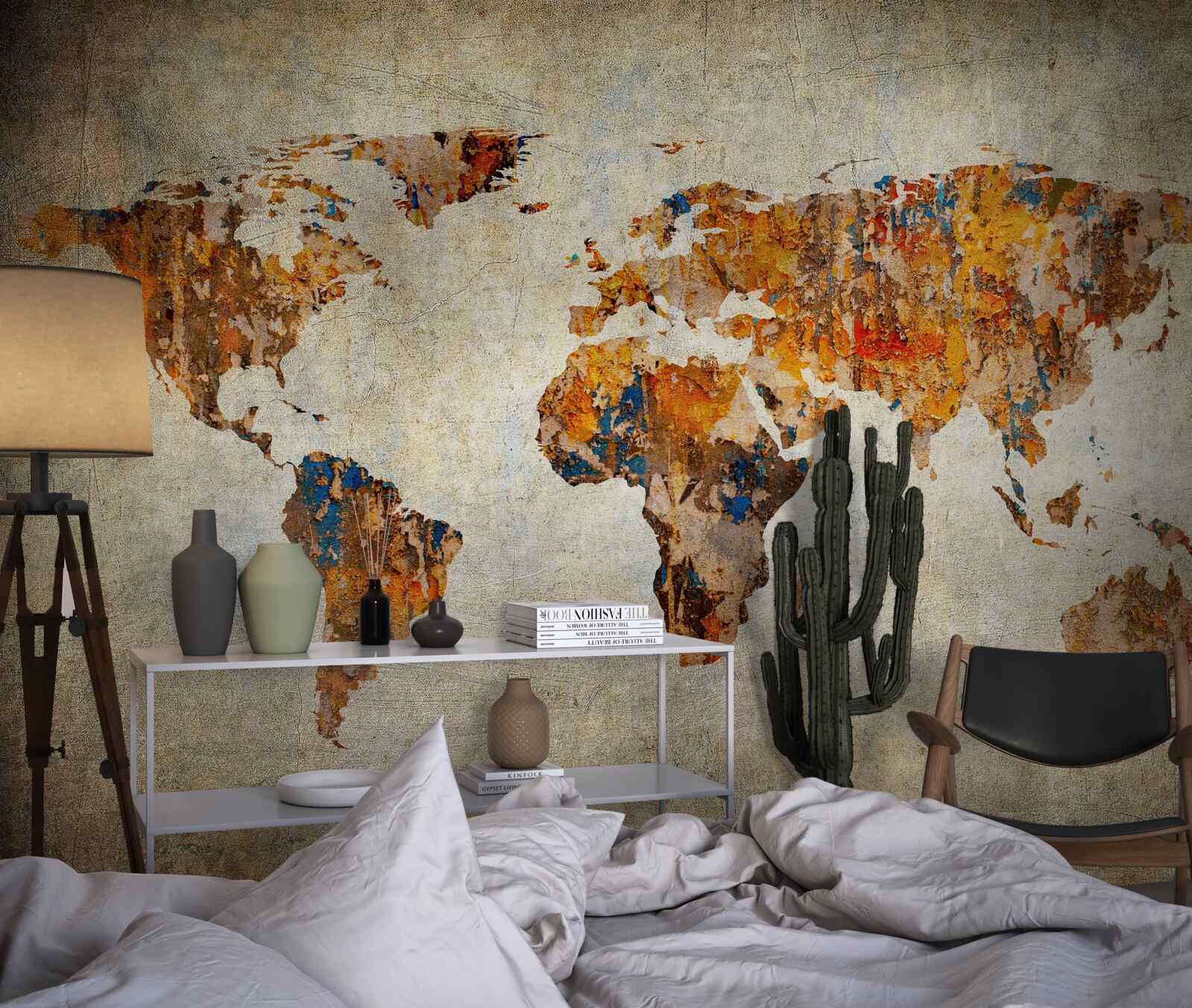 Fototapeta plátno zobrazujúce svet v štýle grunge