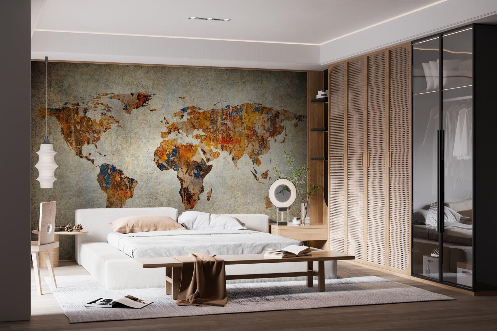 Fototapeta plátno zobrazujúce svet v štýle grunge