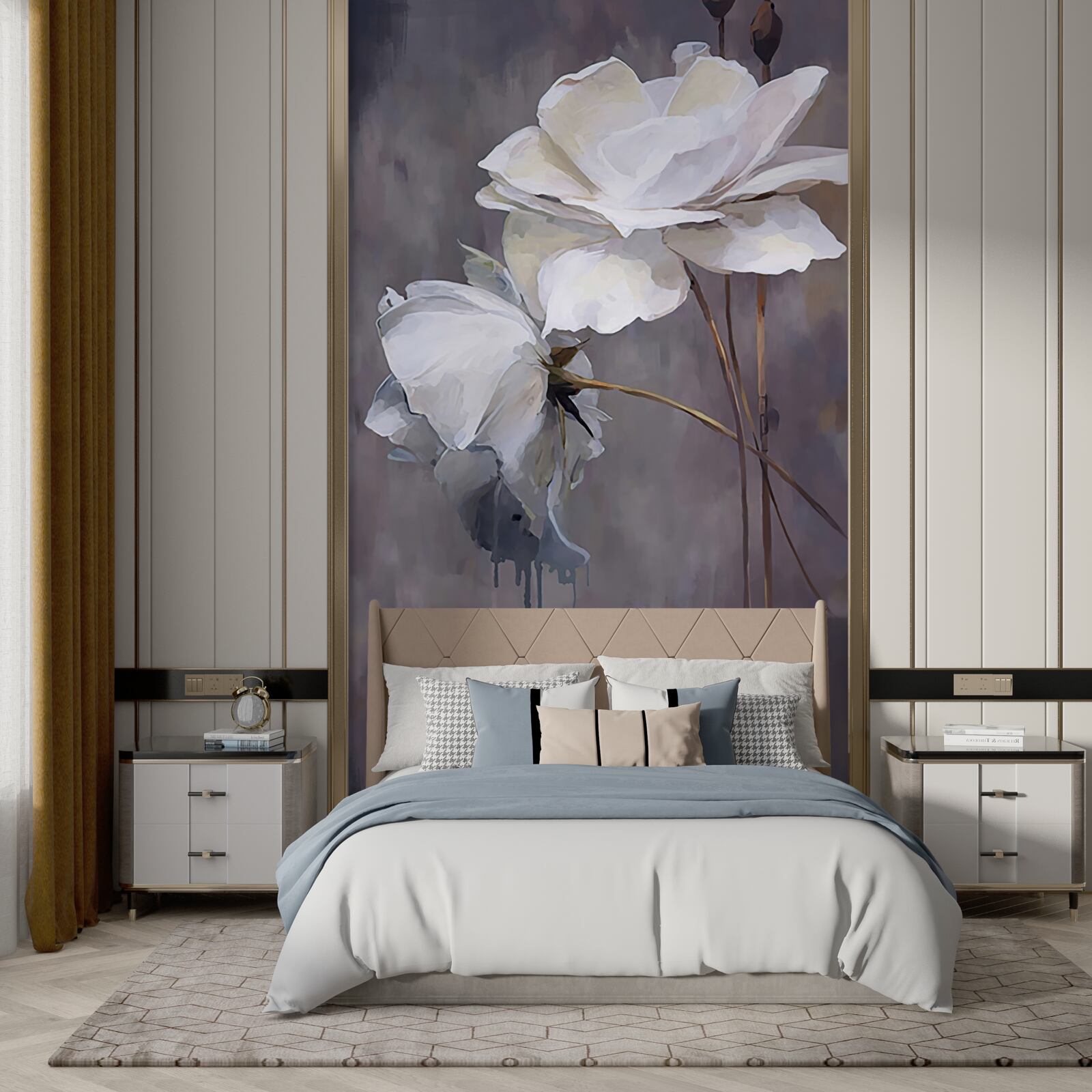 Fototapeta dva veľké biele kvety