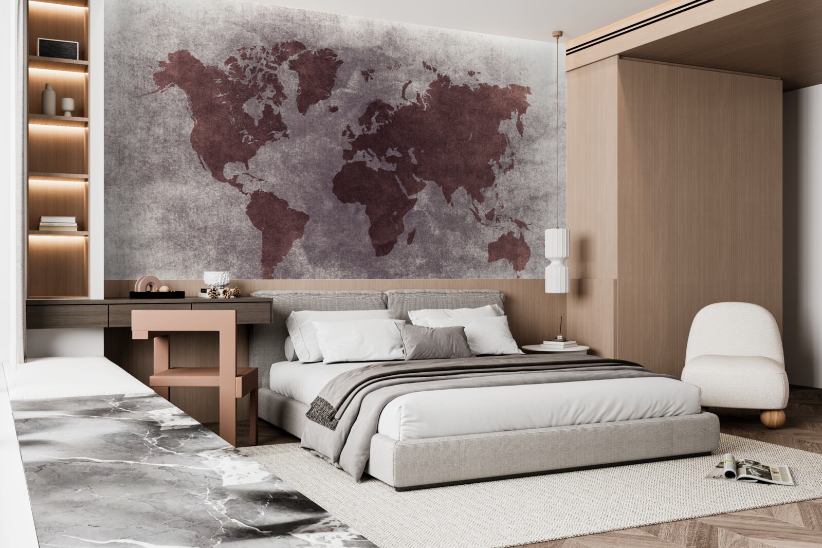 Fototapeta medzi mapami sveta