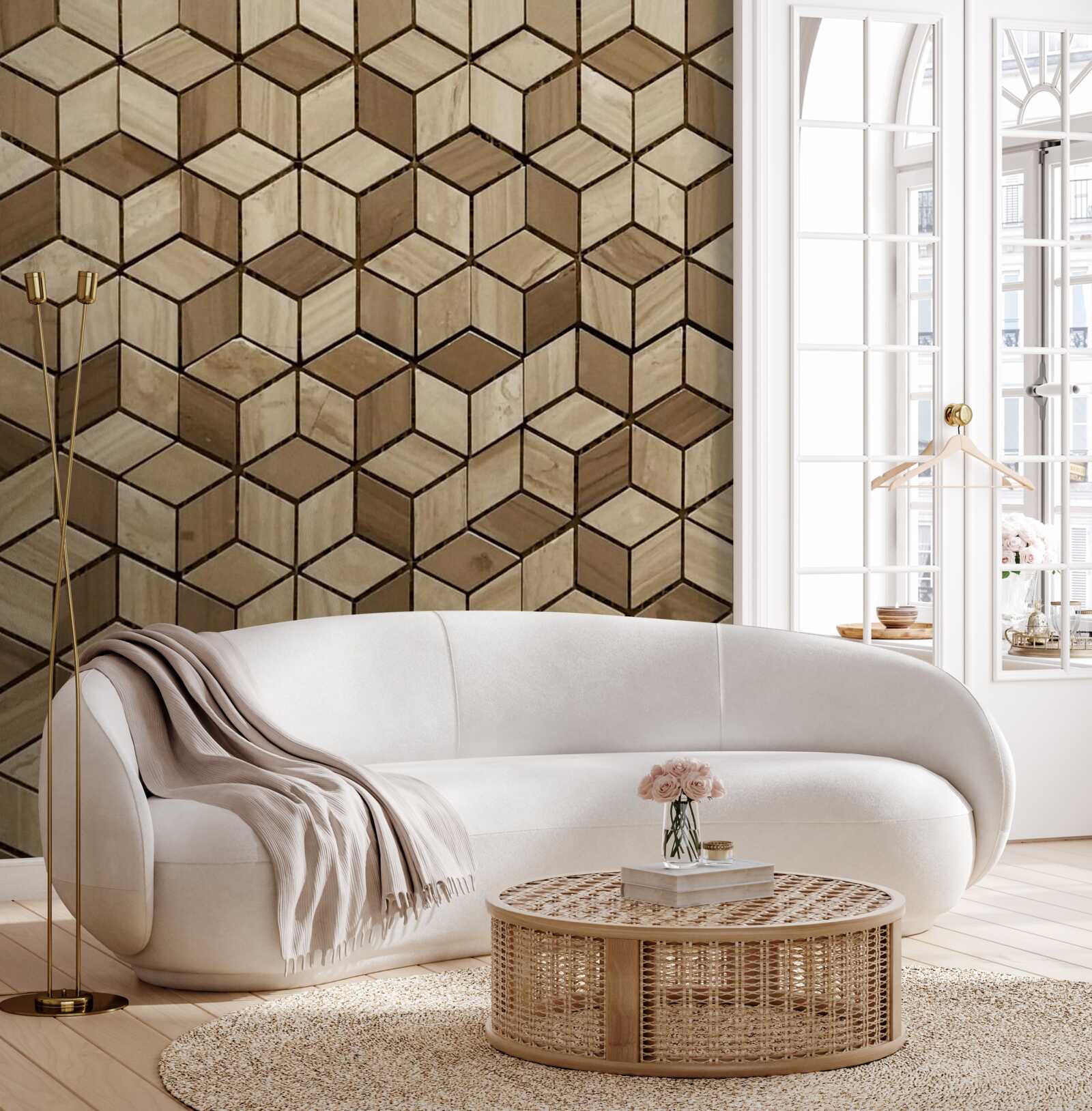 Fototapeta pretínajú sa štvoruholníky a kosoštvorce