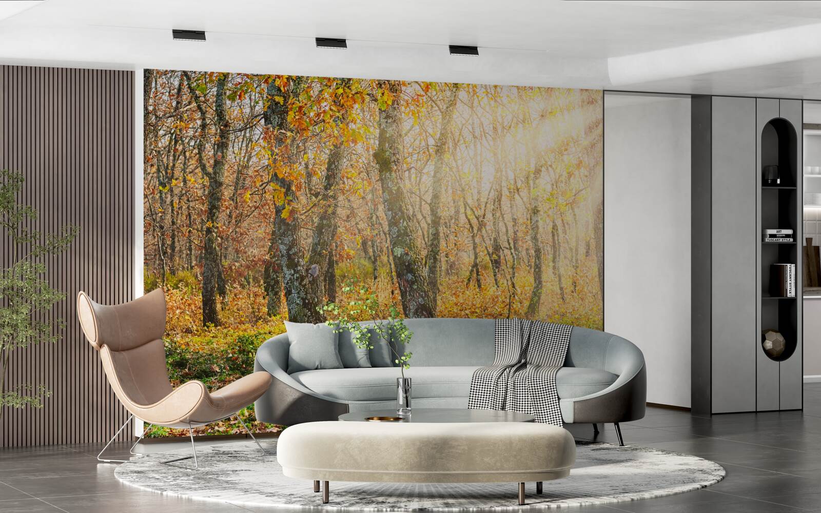 Fototapeta Svitanie v jesennej húštine