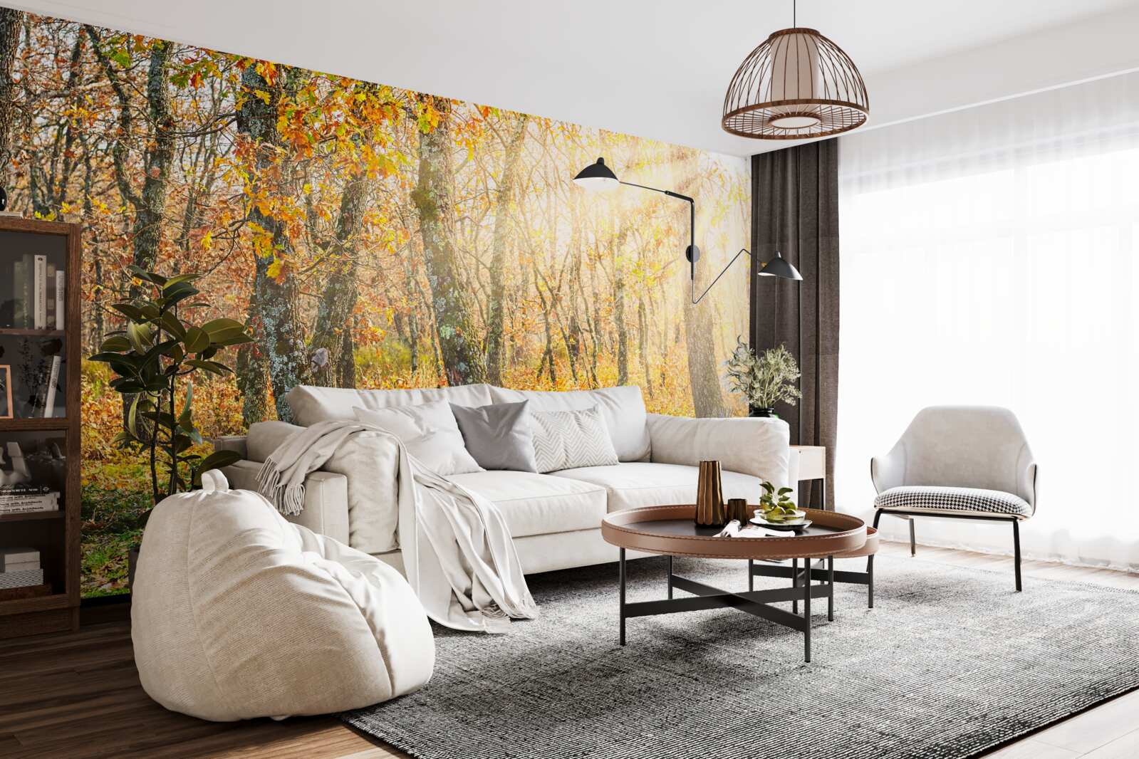 Fototapeta Svitanie v jesennej húštine