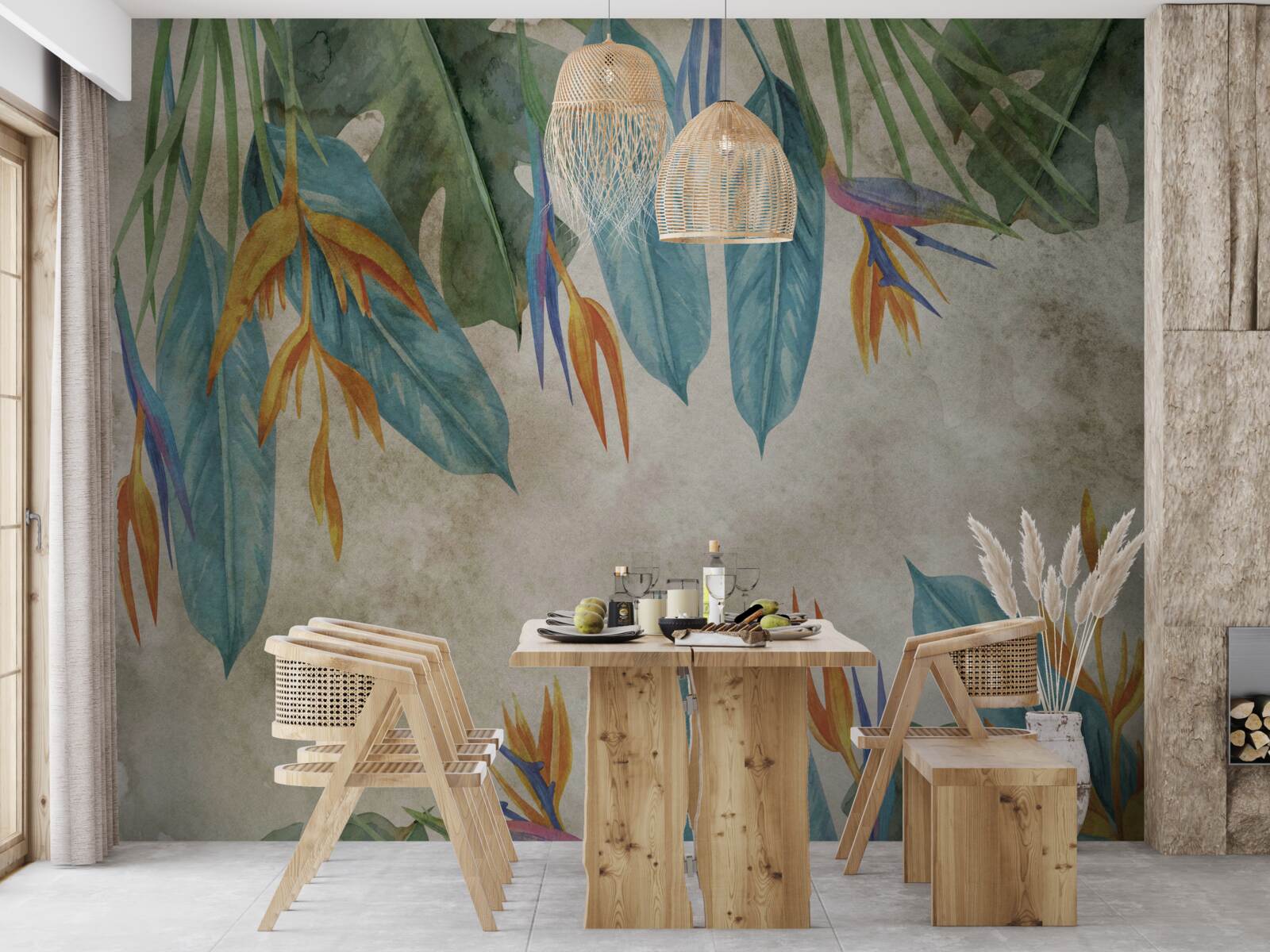 Fototapeta nezvyčajne vyzerajúce tropické listy