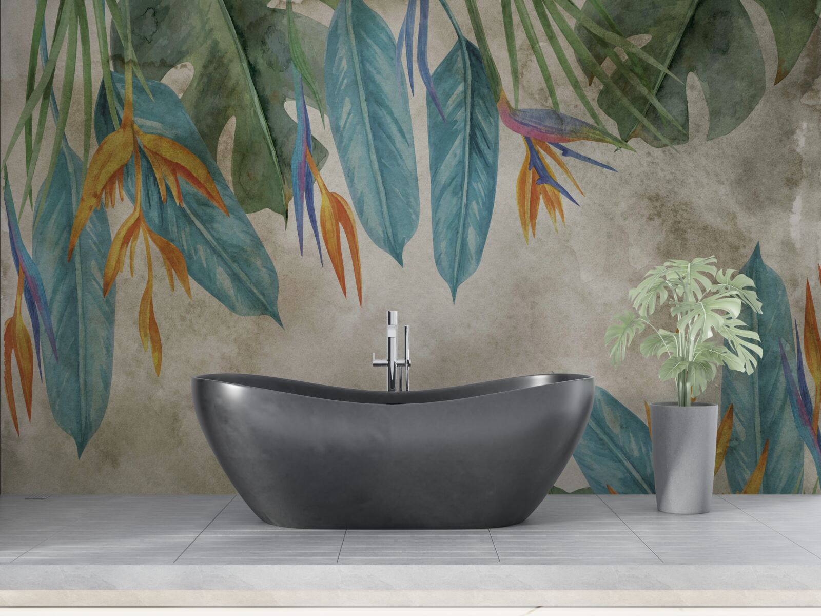 Fototapeta nezvyčajne vyzerajúce tropické listy