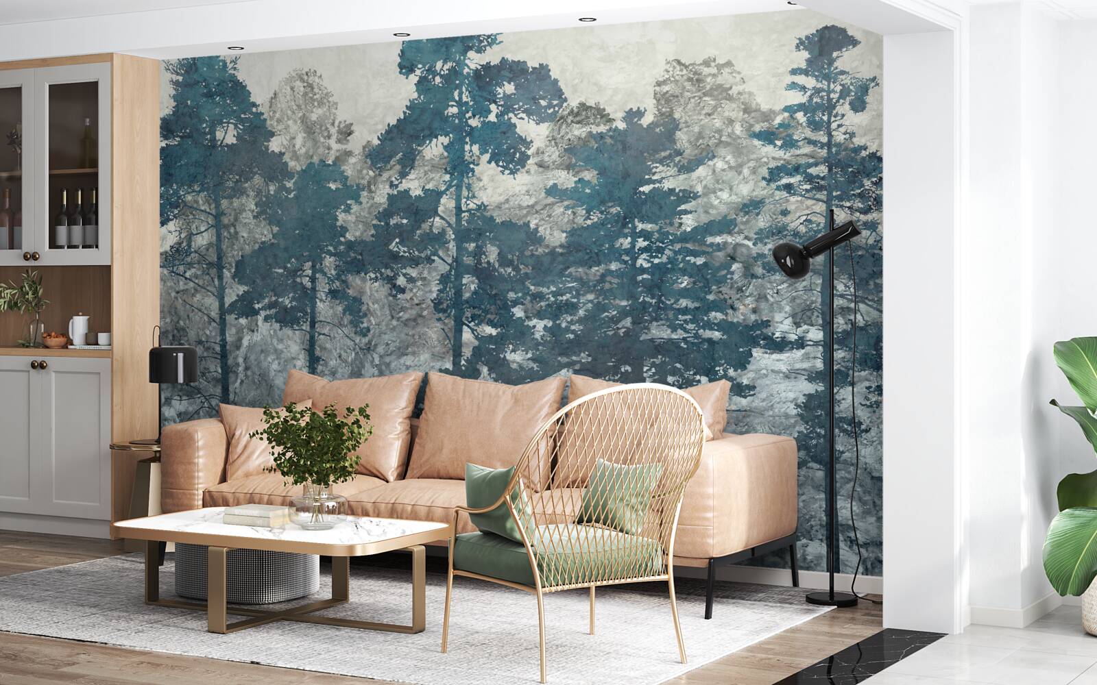 Fototapeta koruny a vrcholce stromov s listami