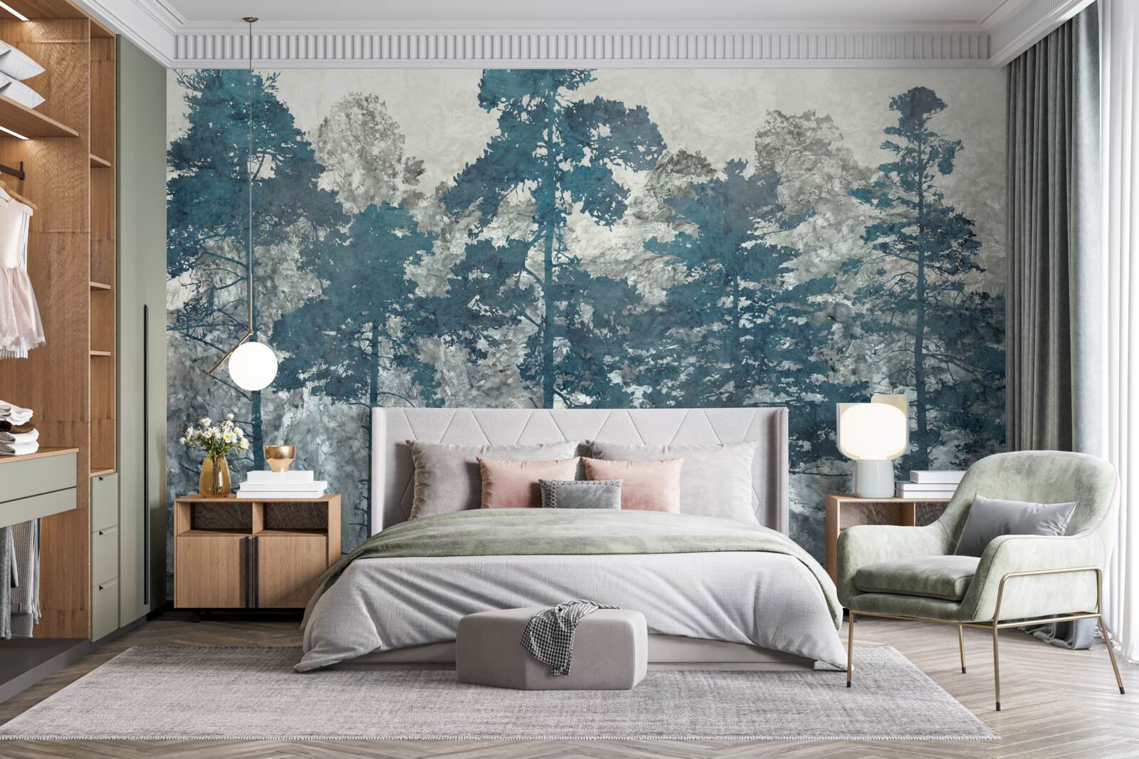 Fototapeta koruny a vrcholce stromov s listami