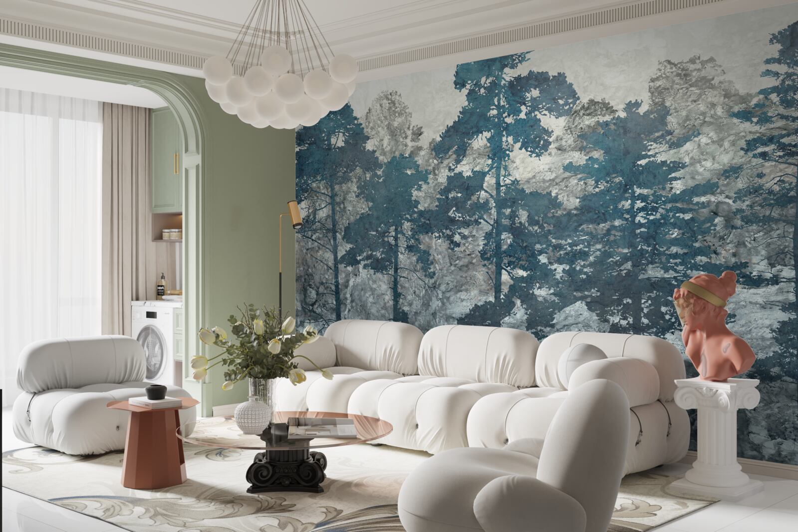 Fototapeta koruny a vrcholce stromov s listami