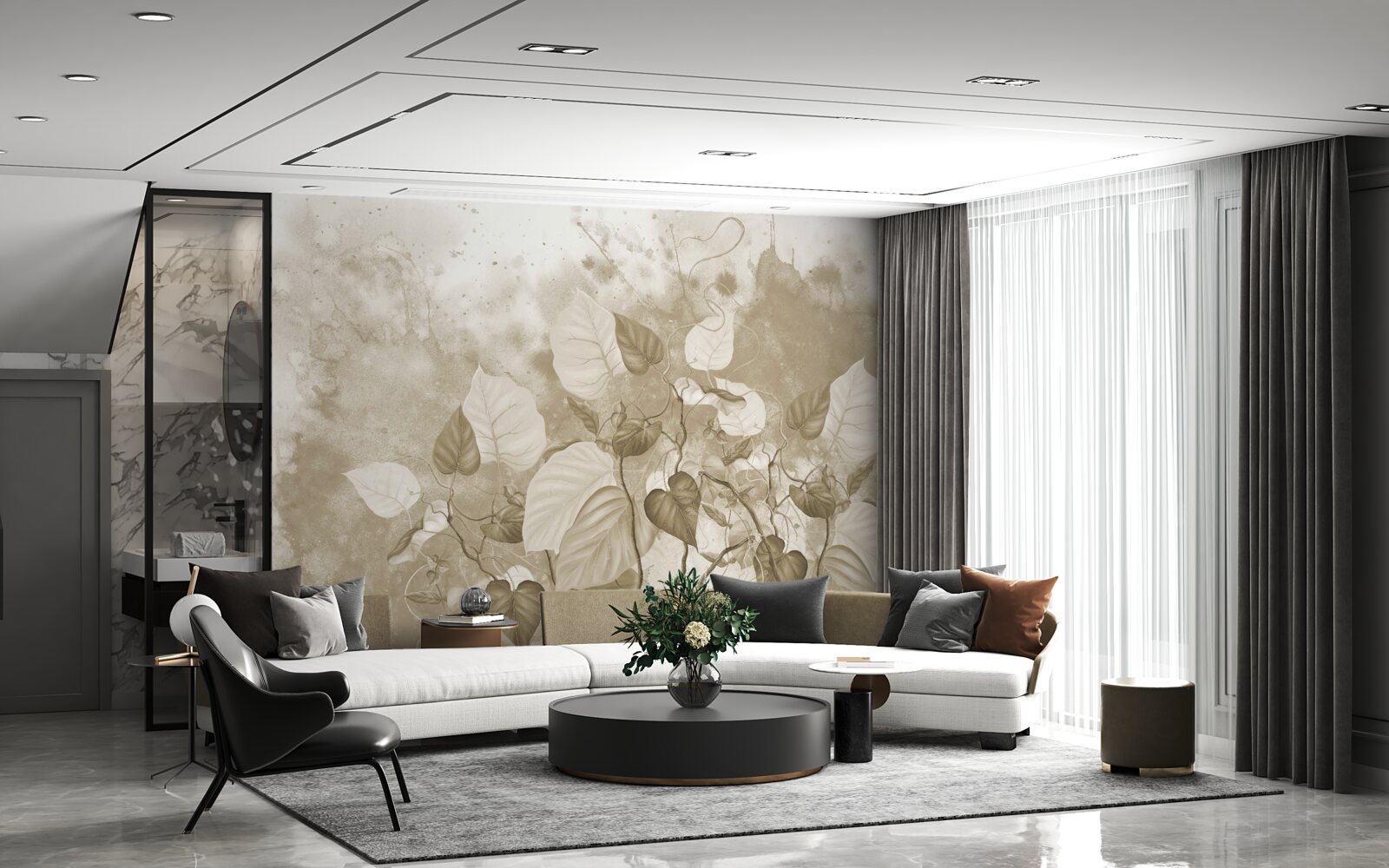 Fototapeta ráno na lúke je zahalené v hmle