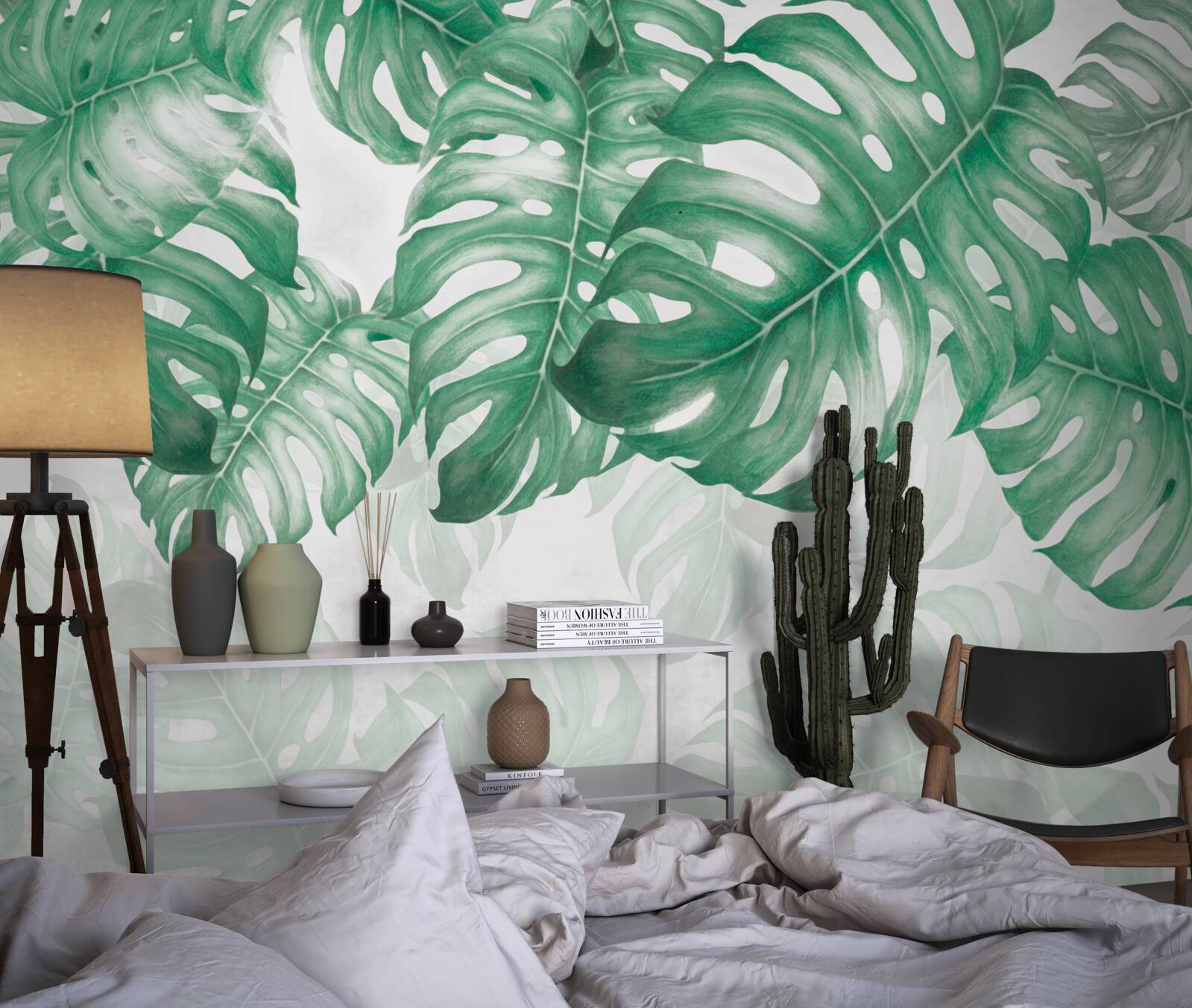 Fototapeta listy paprade na svetlom pozadí