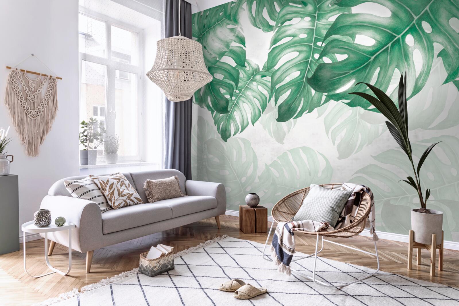 Fototapeta listy paprade na svetlom pozadí