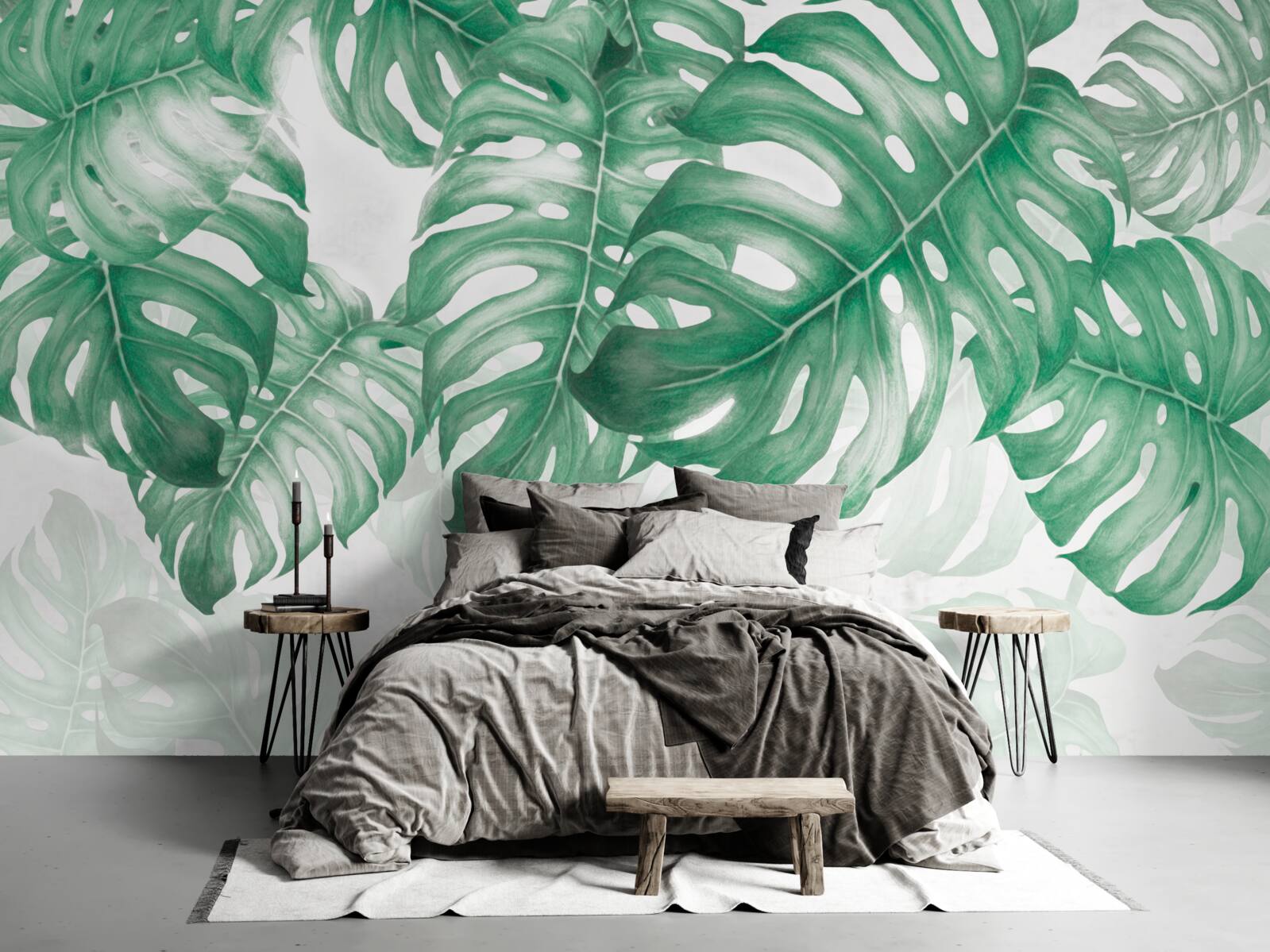 Fototapeta listy paprade na svetlom pozadí