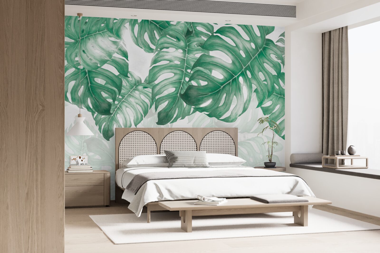 Fototapeta listy paprade na svetlom pozadí