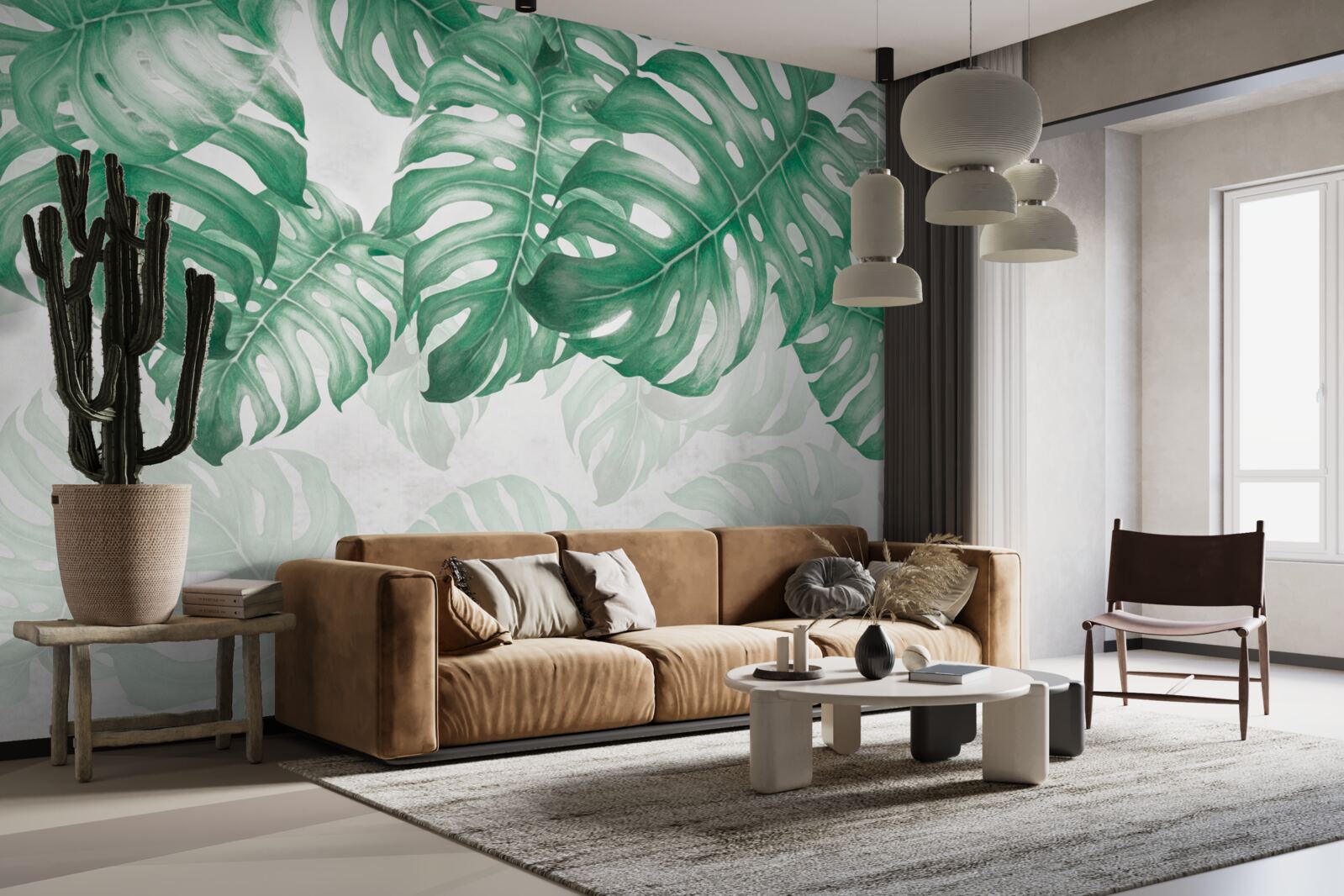 Fototapeta listy paprade na svetlom pozadí