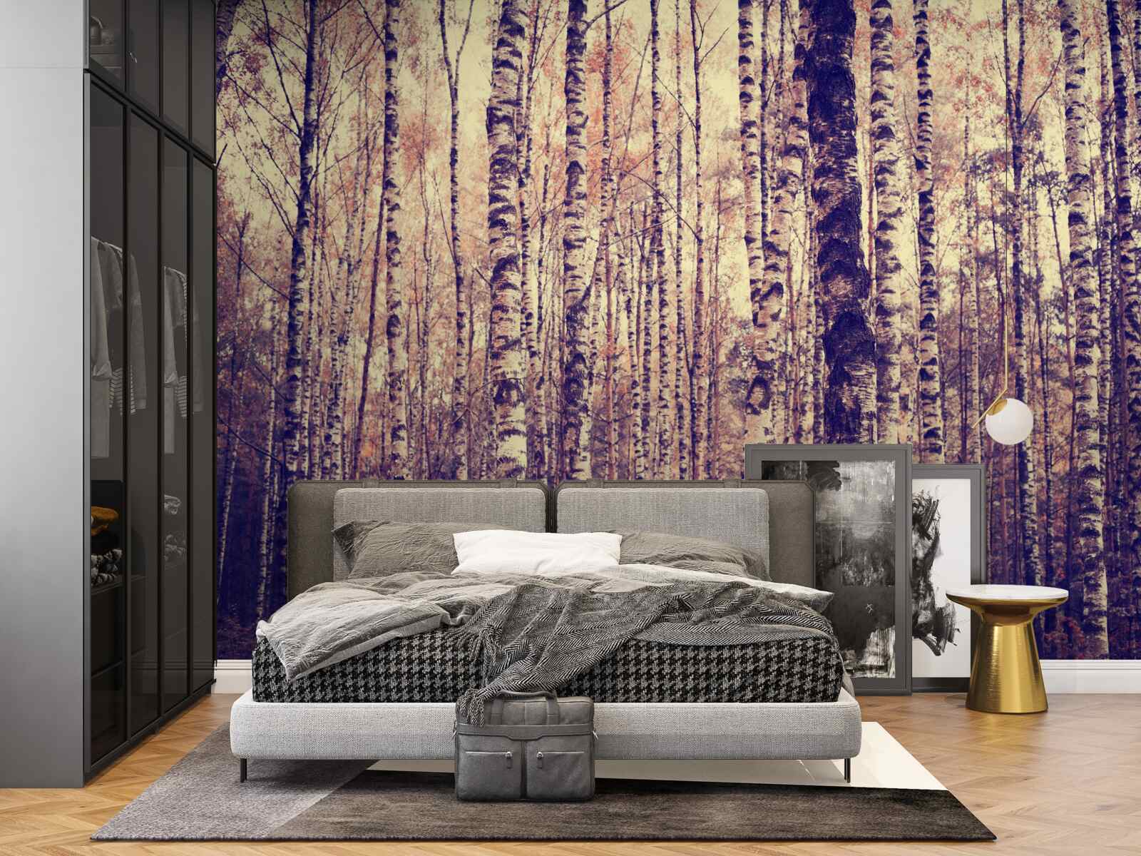 Fototapeta elegantný brezový háj