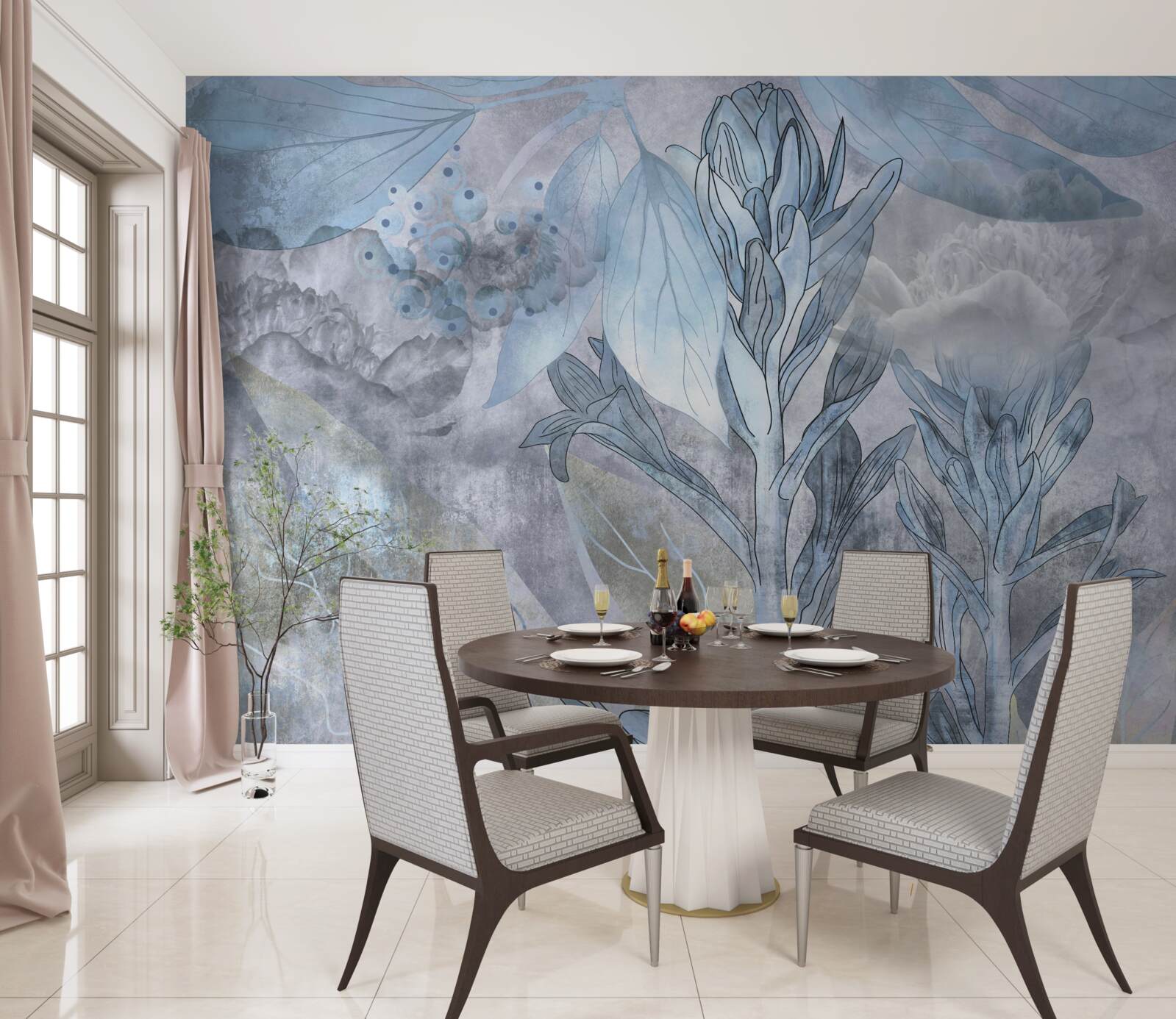 Fototapeta púčiky medzi listami za úsvitu