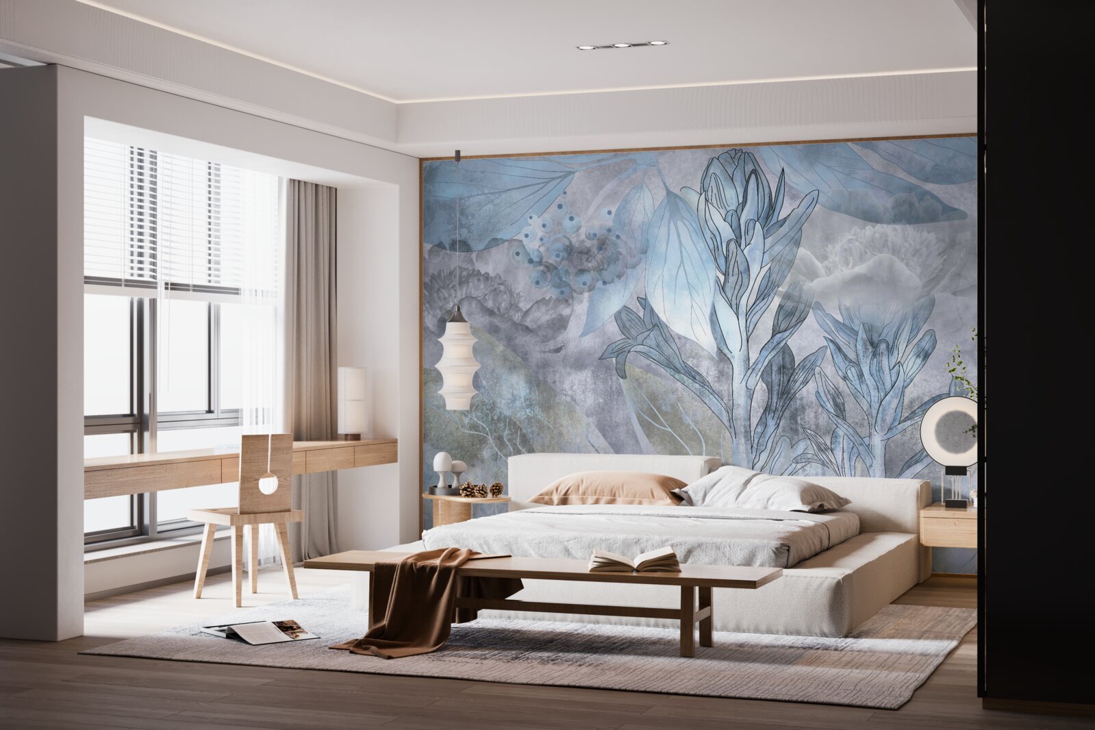 Fototapeta púčiky medzi listami za úsvitu