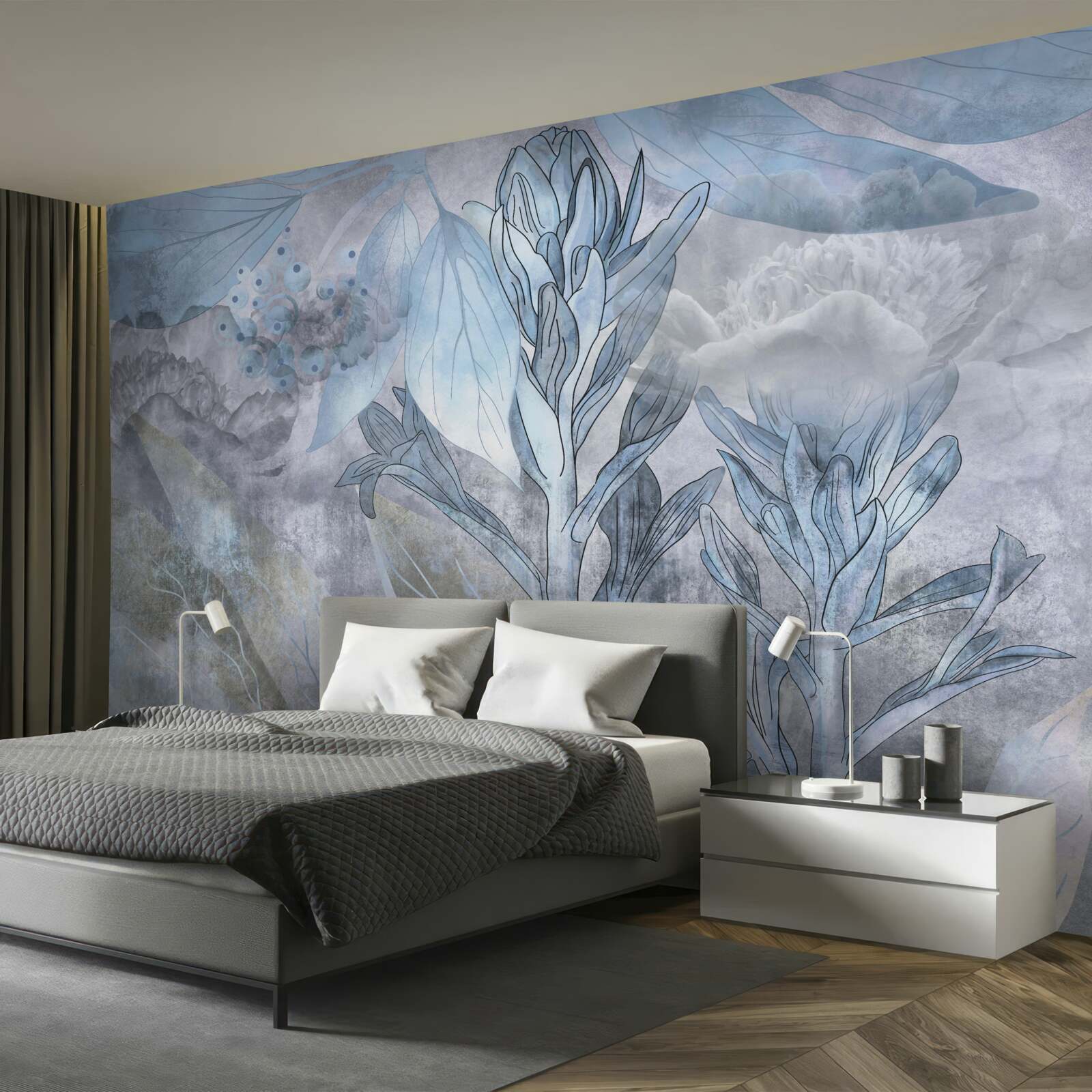 Fototapeta púčiky medzi listami za úsvitu