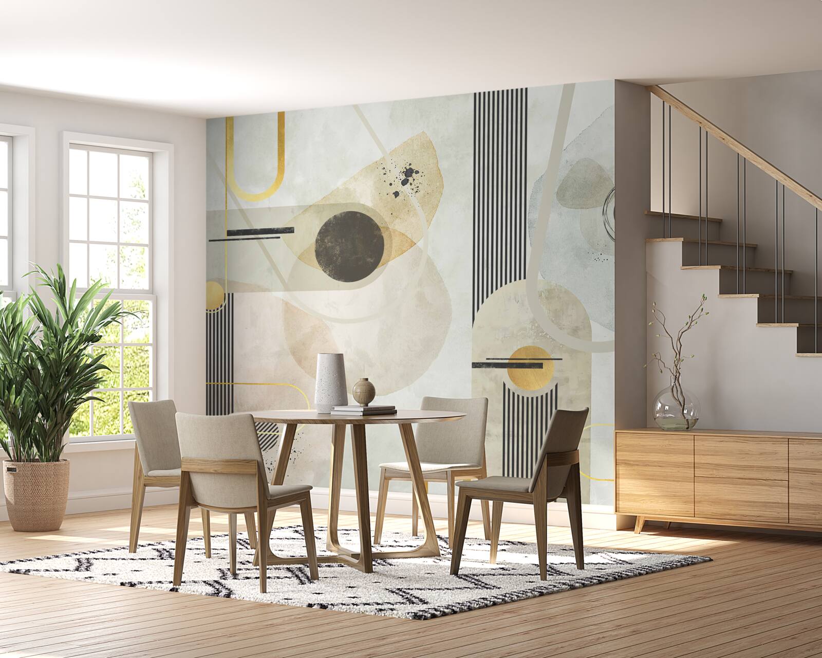 Fototapeta vertikálne abstraktné tvary a línie