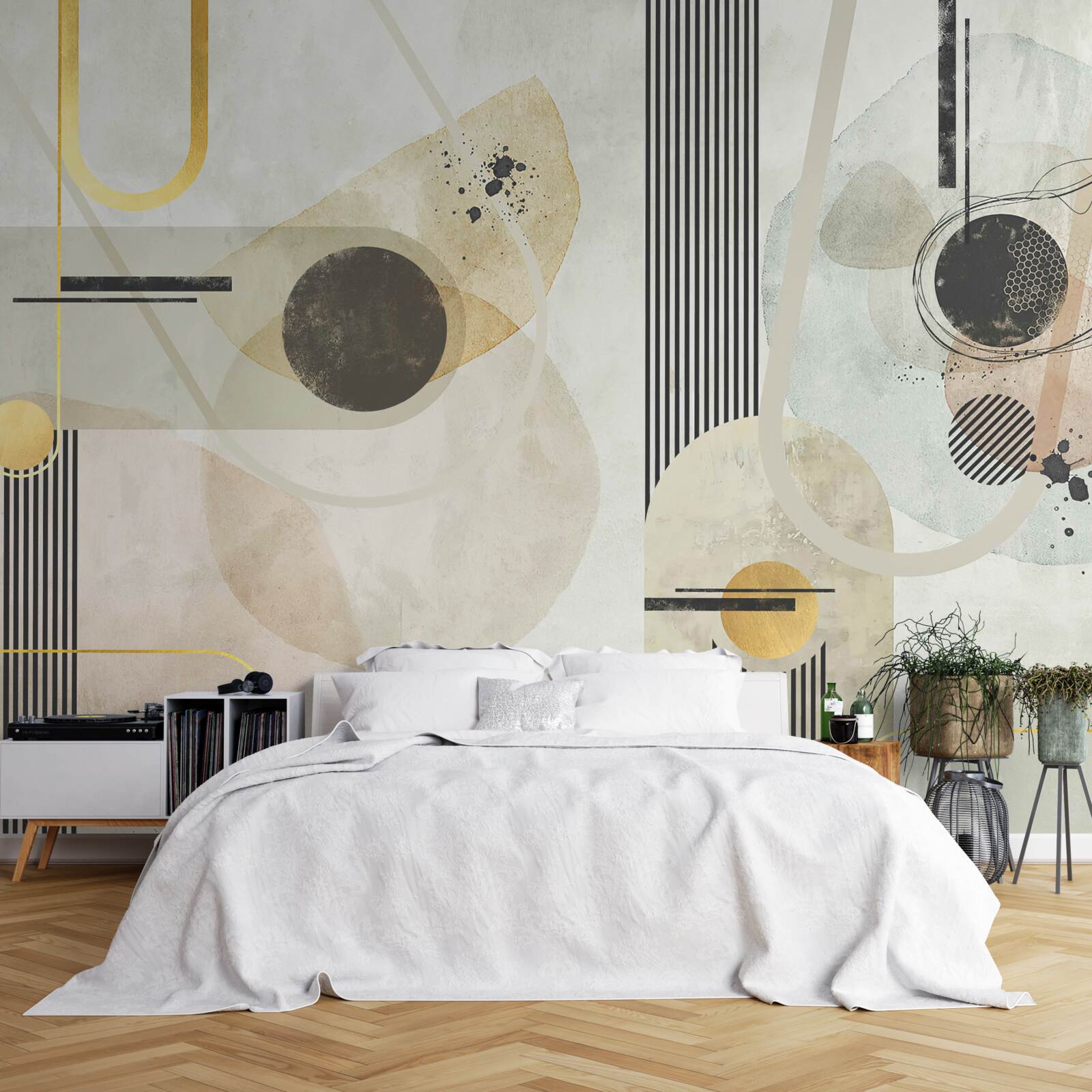 Fototapeta vertikálne abstraktné tvary a línie