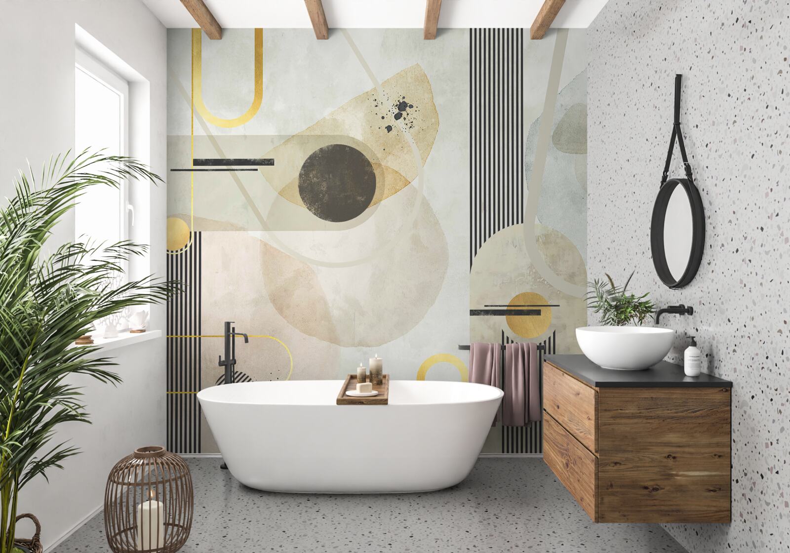 Fototapeta vertikálne abstraktné tvary a línie