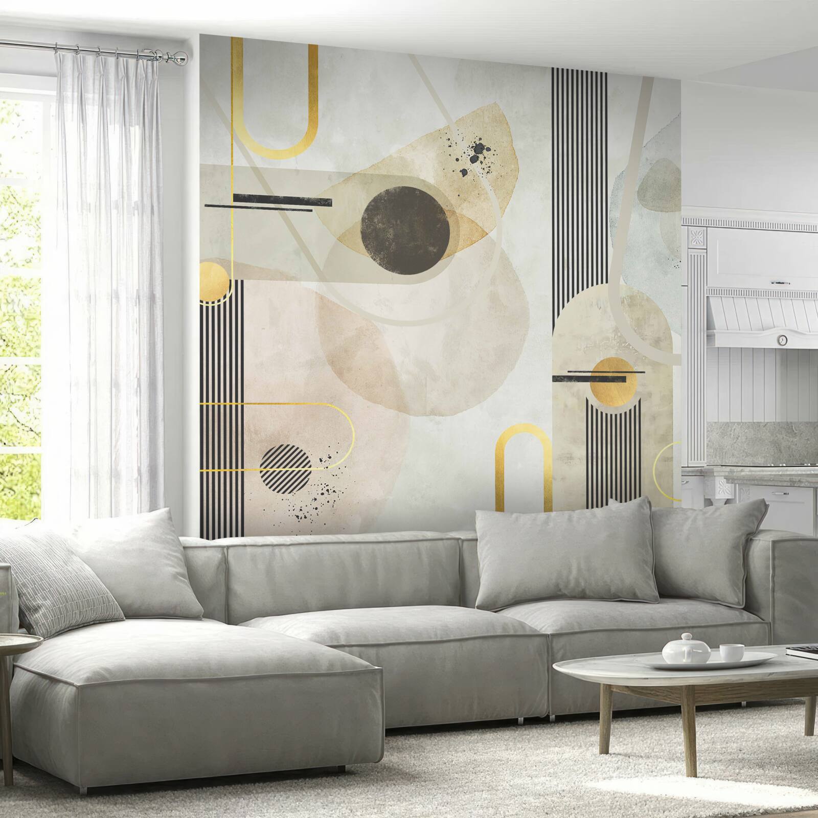 Fototapeta vertikálne abstraktné tvary a línie