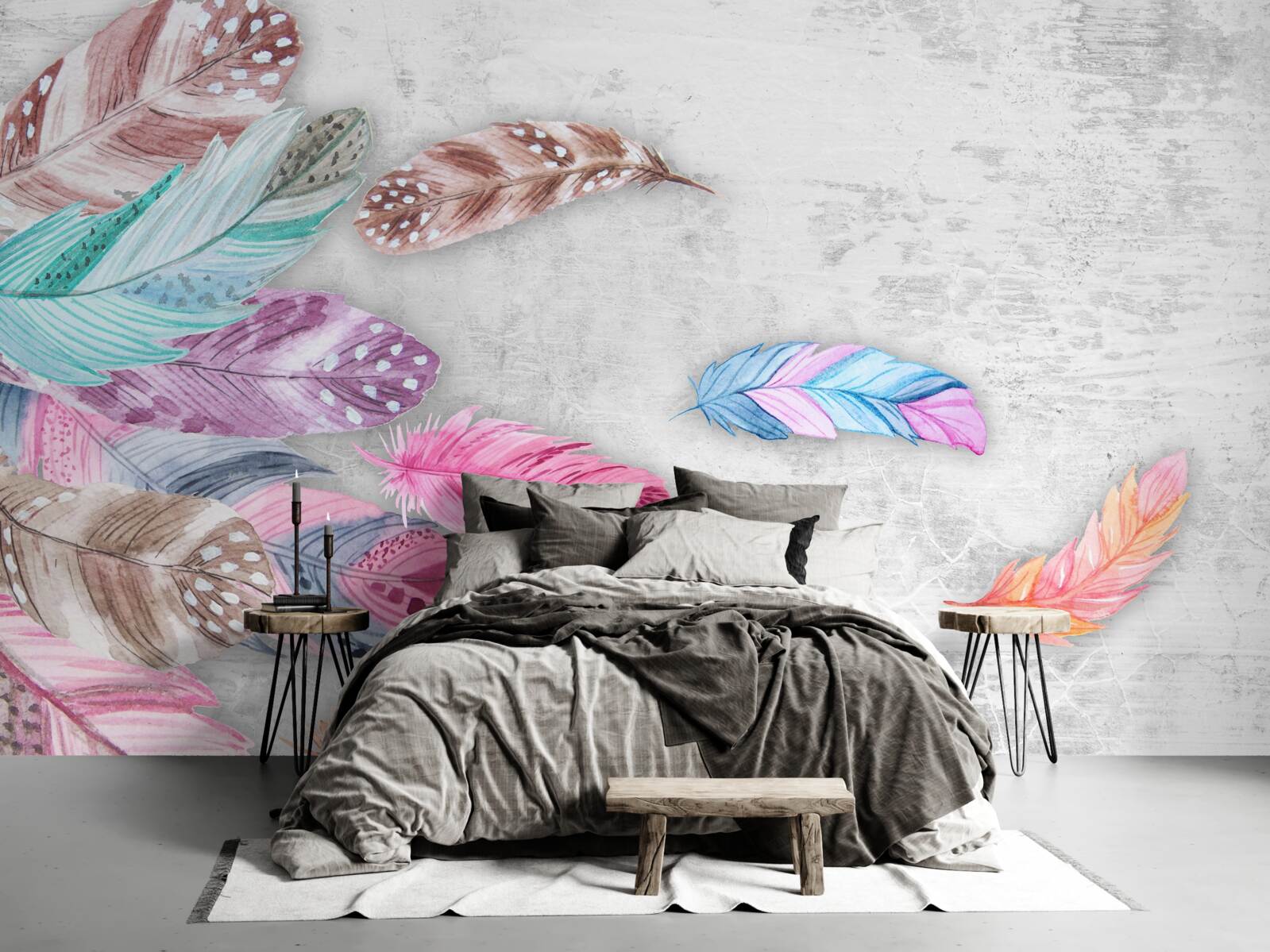 Fototapeta perie v jemných svetlých odtieňoch