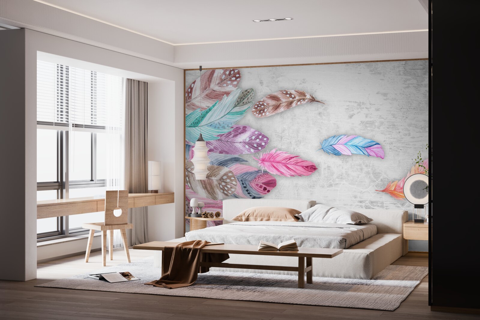 Fototapeta perie v jemných svetlých odtieňoch