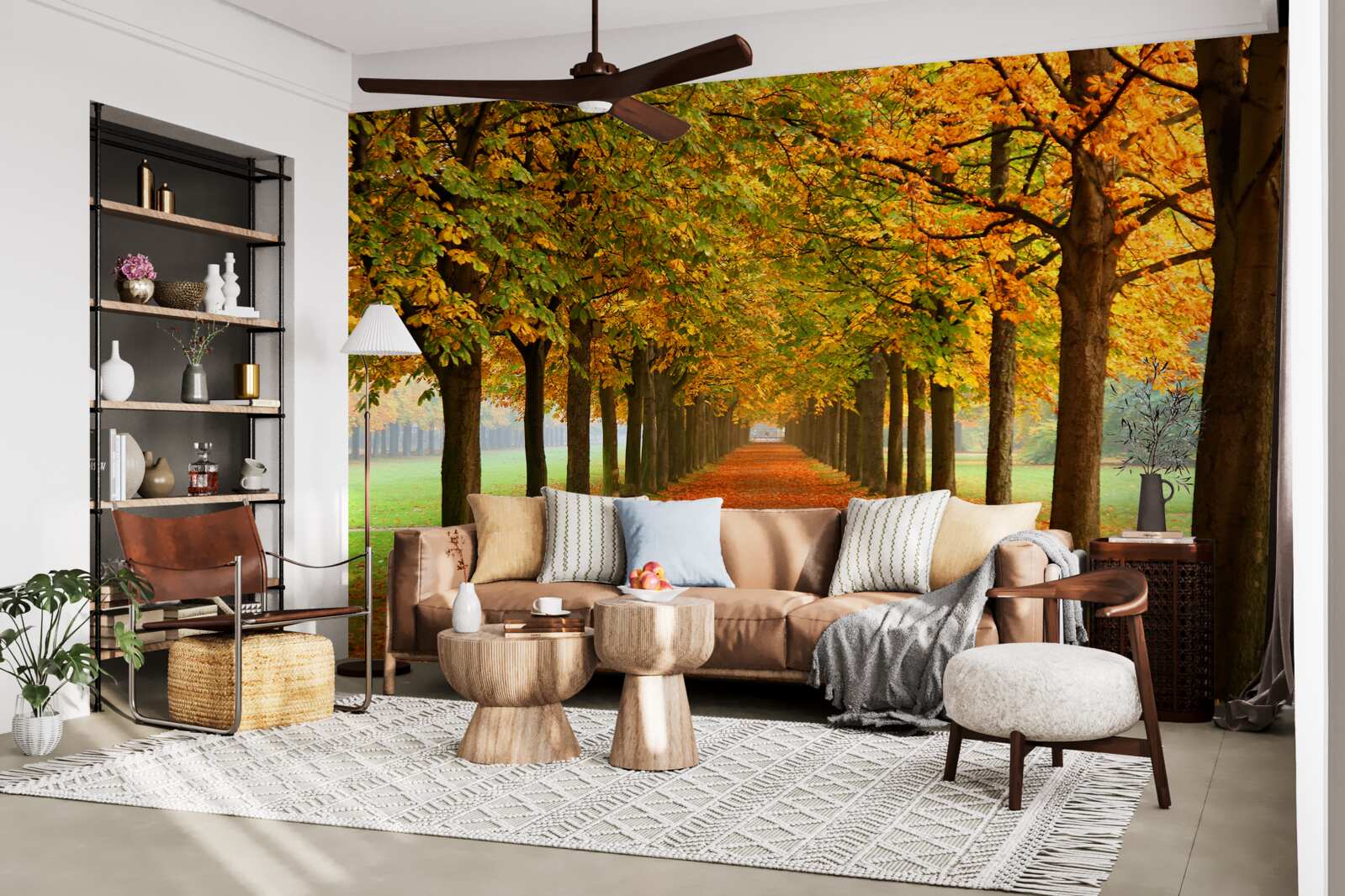 Fototapeta nekonečná jesenná cesta