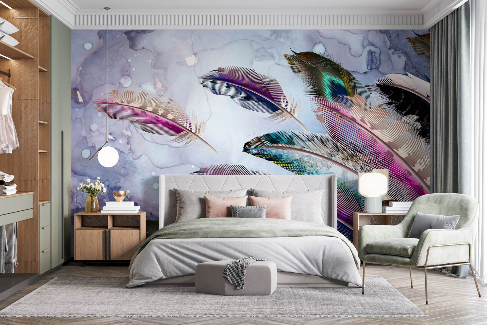 Fototapeta perie čarovného vtáka