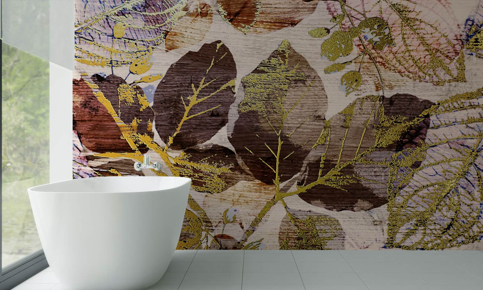 Fototapeta jesenné lístie so zlatým odtieňom