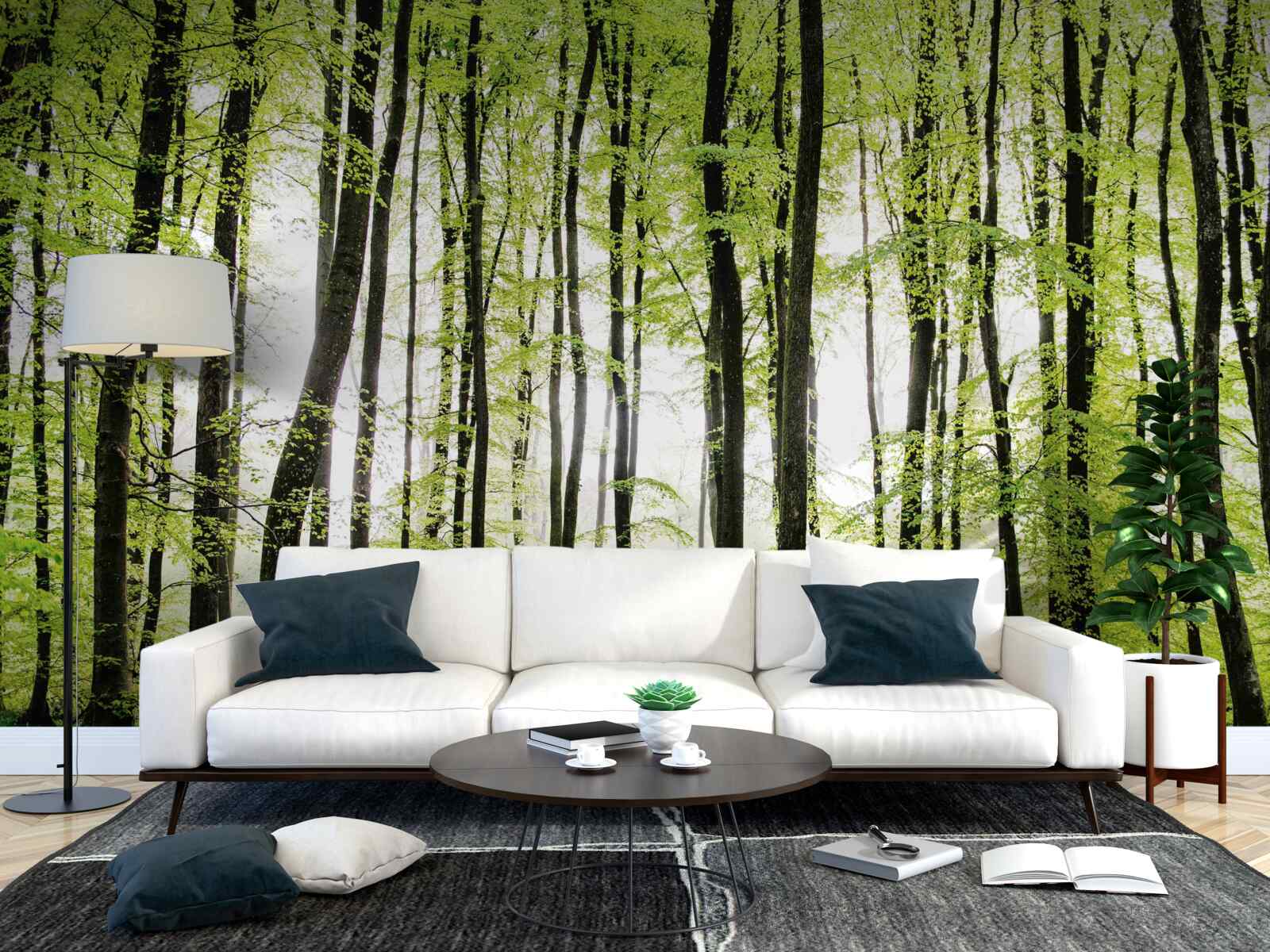 Fototapeta ranné stromy tiahnuce sa nahor ako štíhle stĺpy