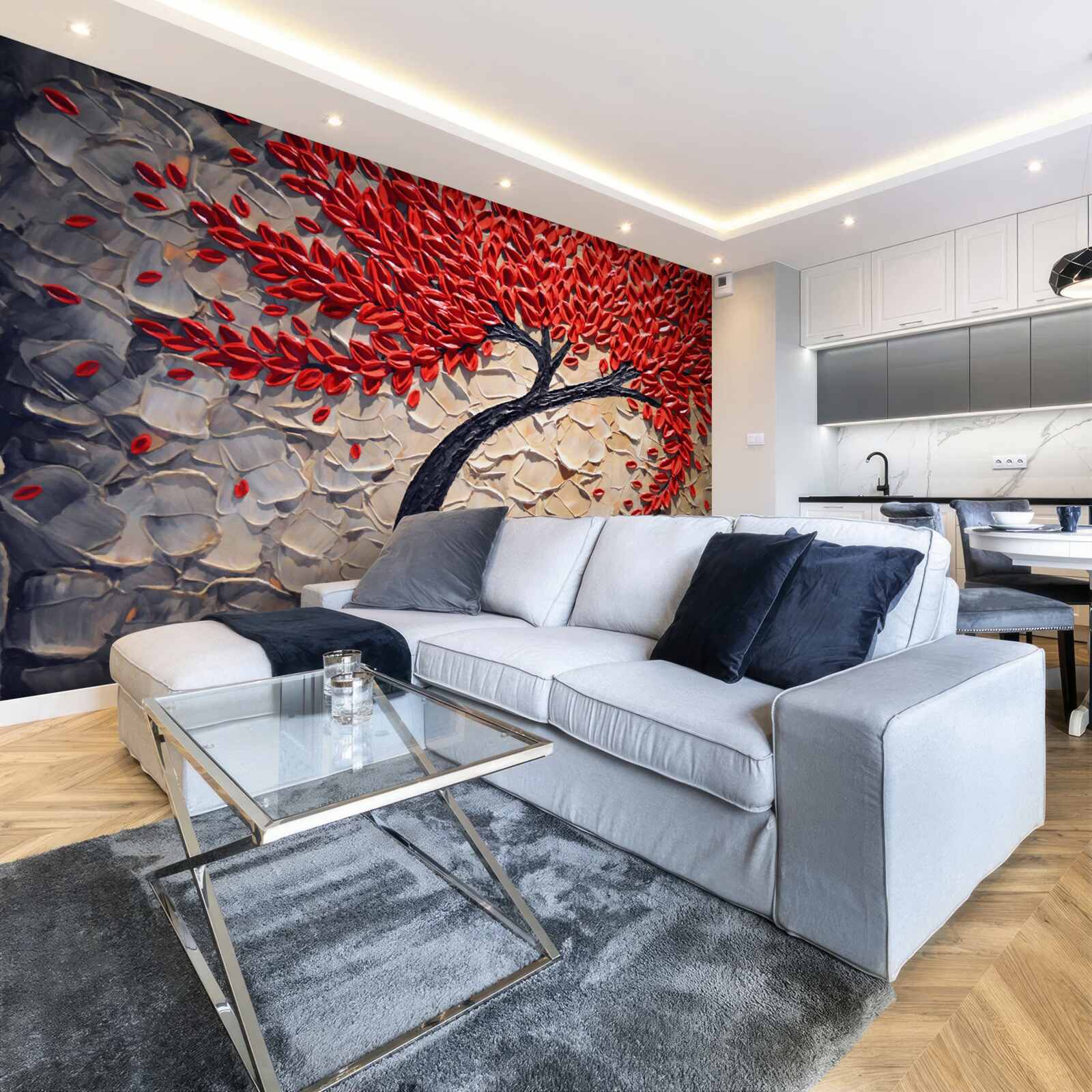 Fototapeta krásny mahagónový strom v plnom kvete