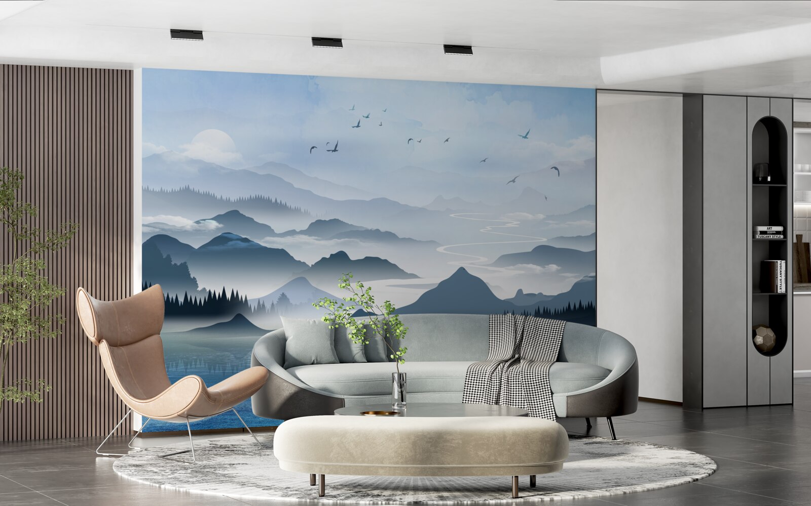 Fototapeta rybárčenie sám za úsvitu na jazere