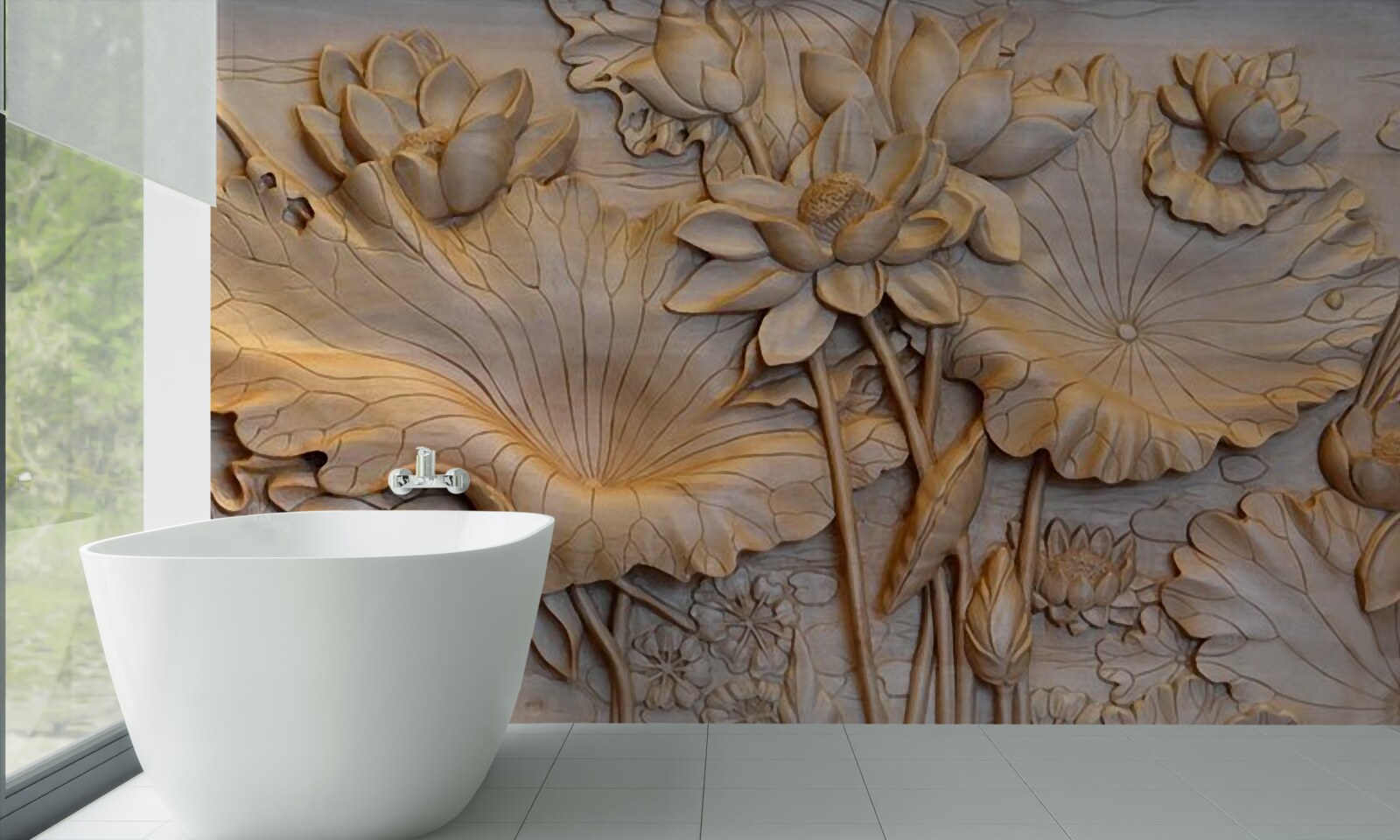 Fototapeta kompozícia kvetov a listov v usporiadanom usporiadaní