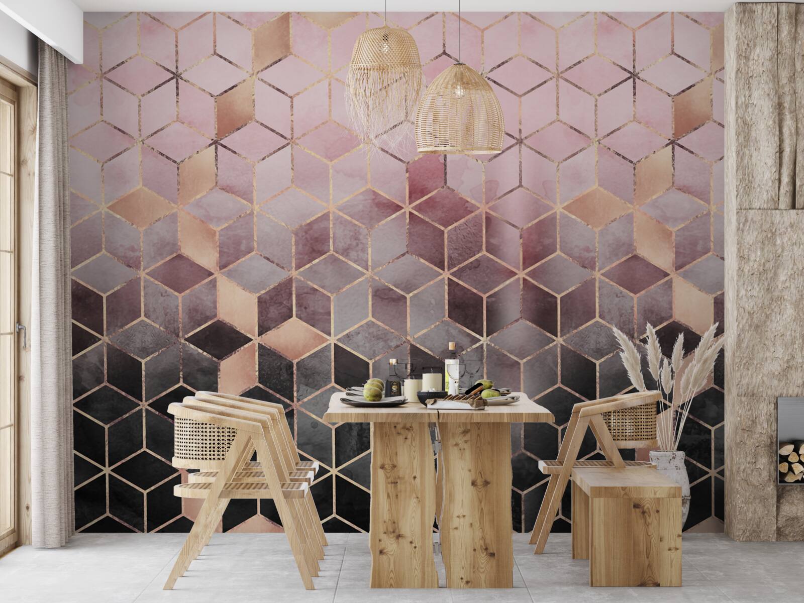 Fototapeta gradient na pravouhlých segmentoch