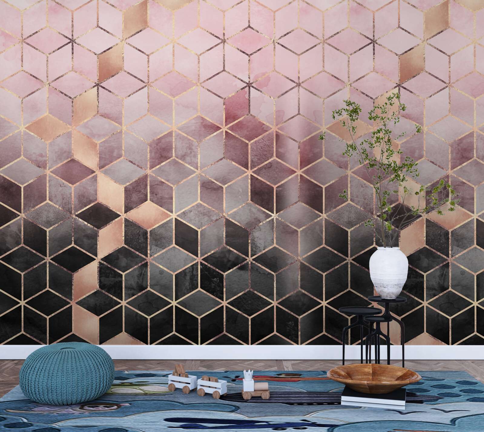 Fototapeta gradient na pravouhlých segmentoch