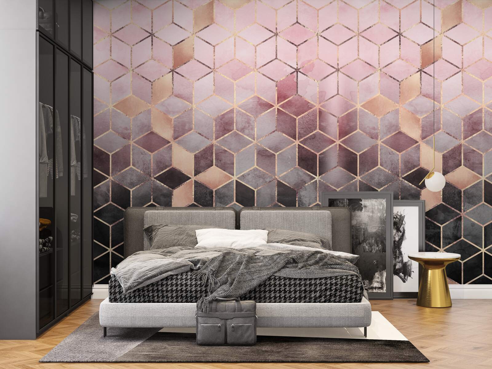 Fototapeta gradient na pravouhlých segmentoch