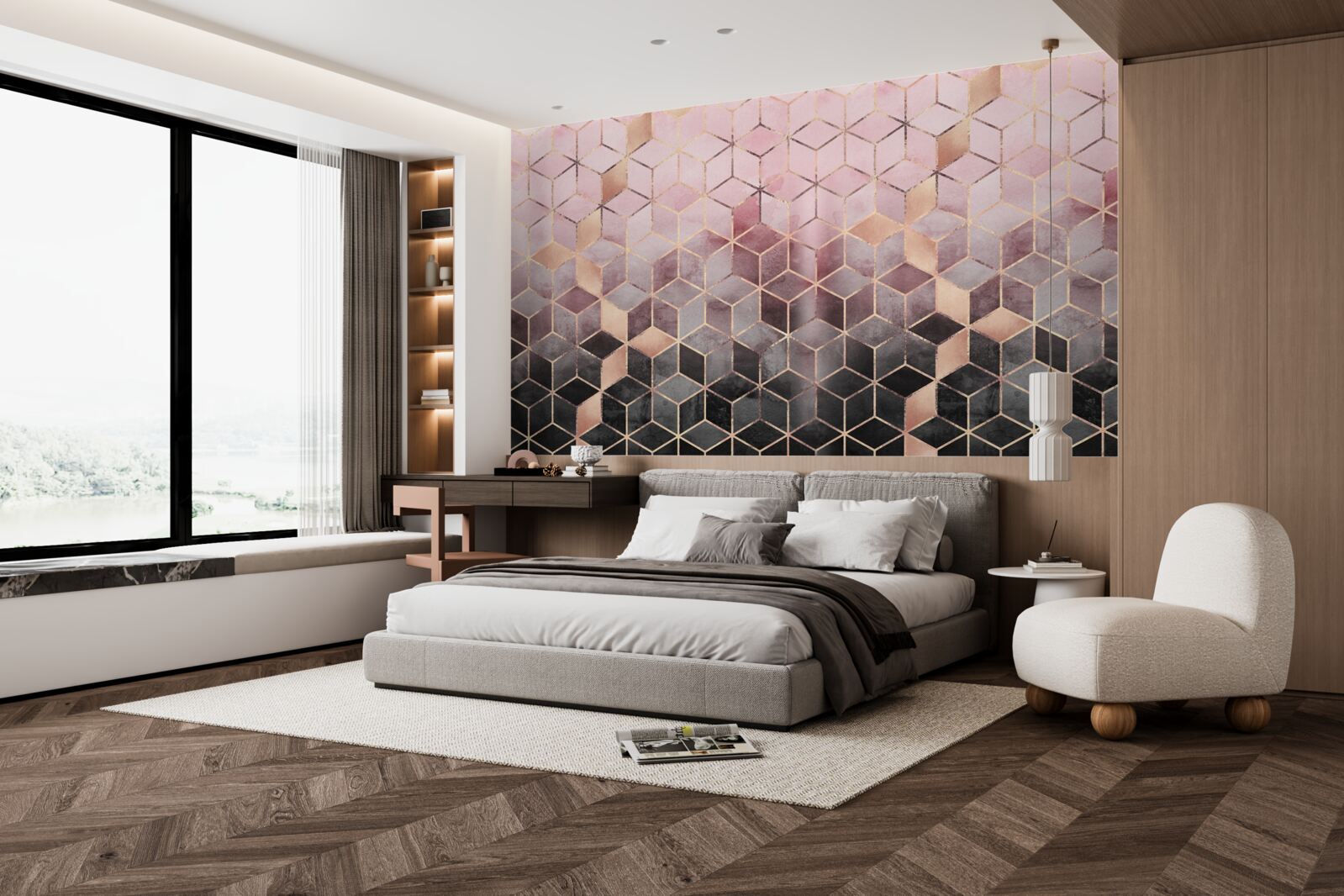 Fototapeta gradient na pravouhlých segmentoch