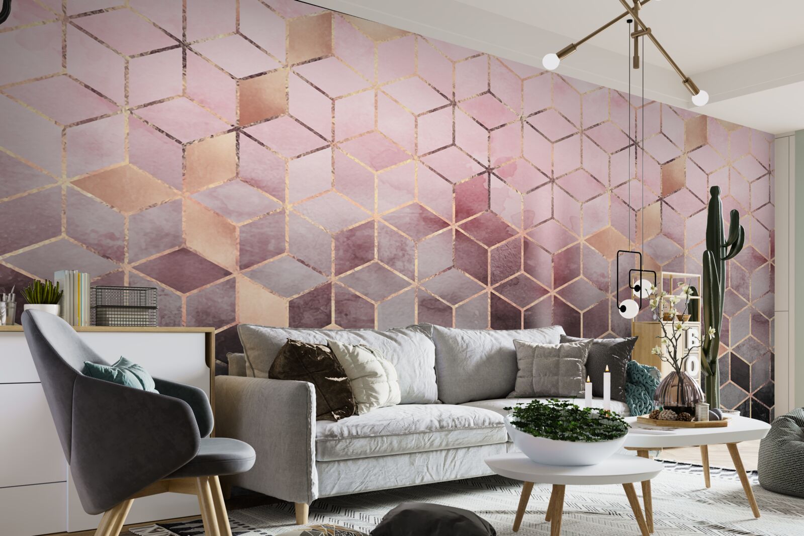 Fototapeta gradient na pravouhlých segmentoch