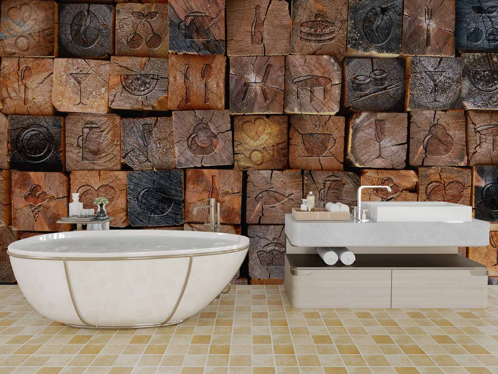 Fototapeta prírodná drevená dlažba