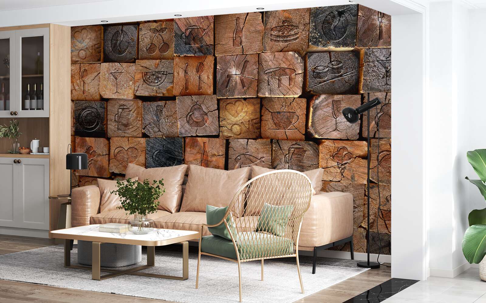 Fototapeta prírodná drevená dlažba