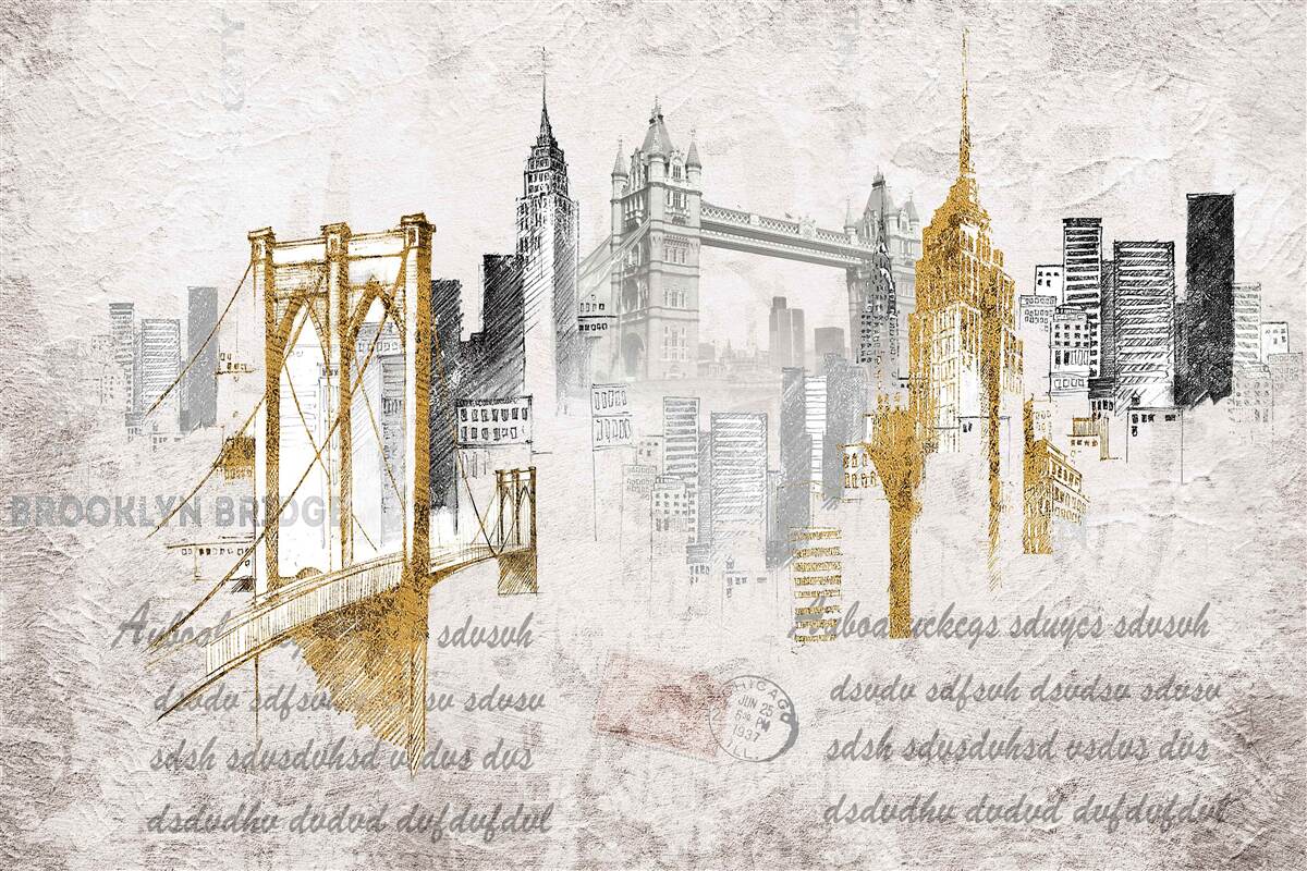 Fototapeta abstraktný new york vo vintage štýle